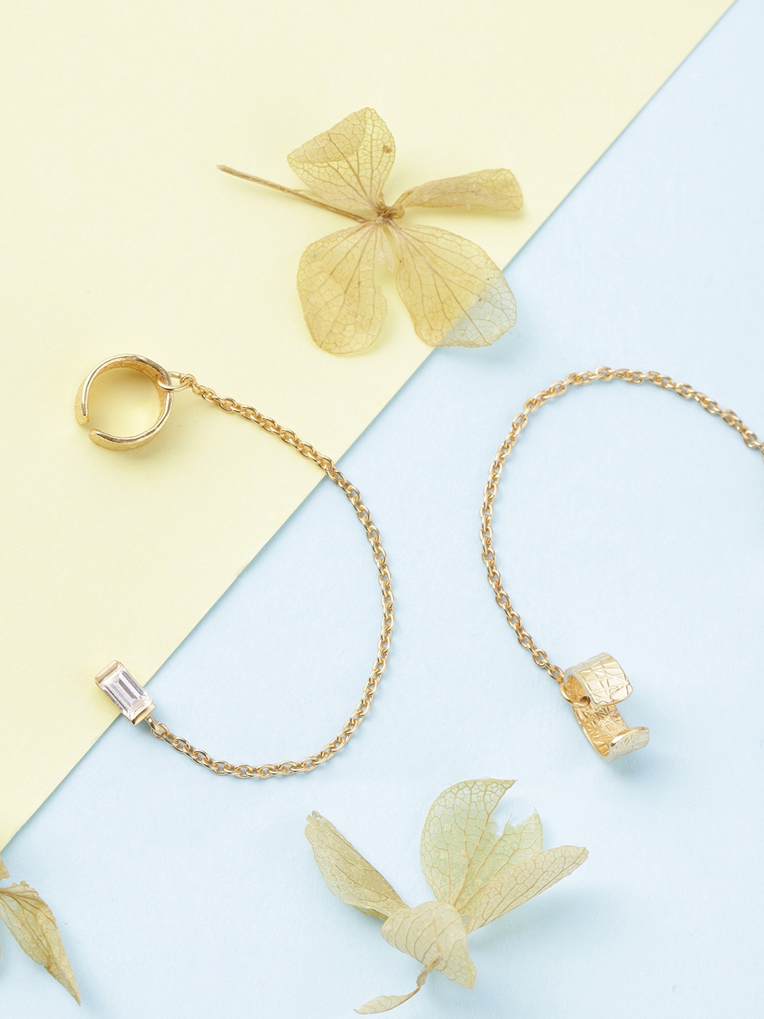 

Zavya Gold-Toned Cuff Earrings