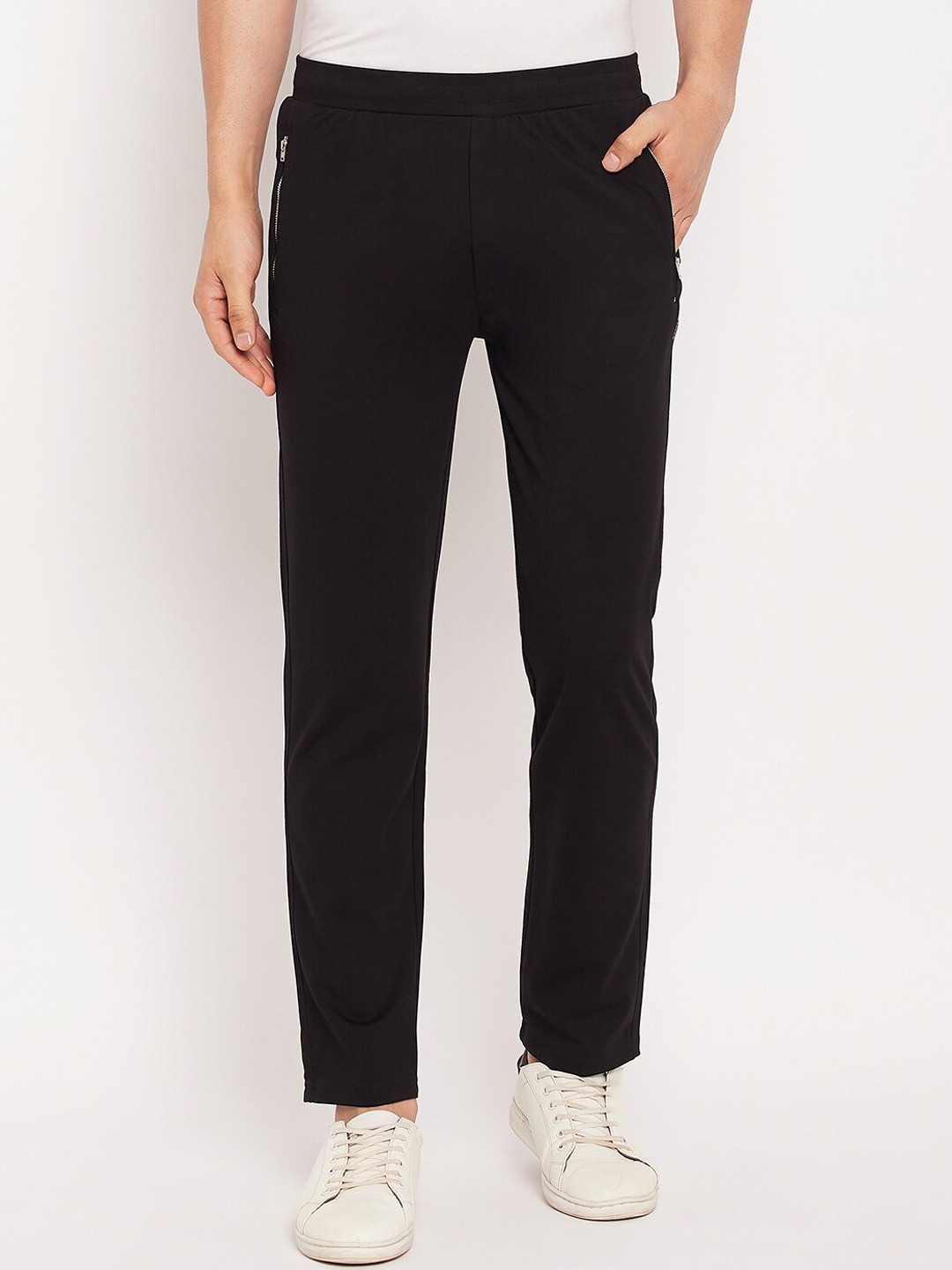 

Okane Men Mid-Rise Track Pants, Black