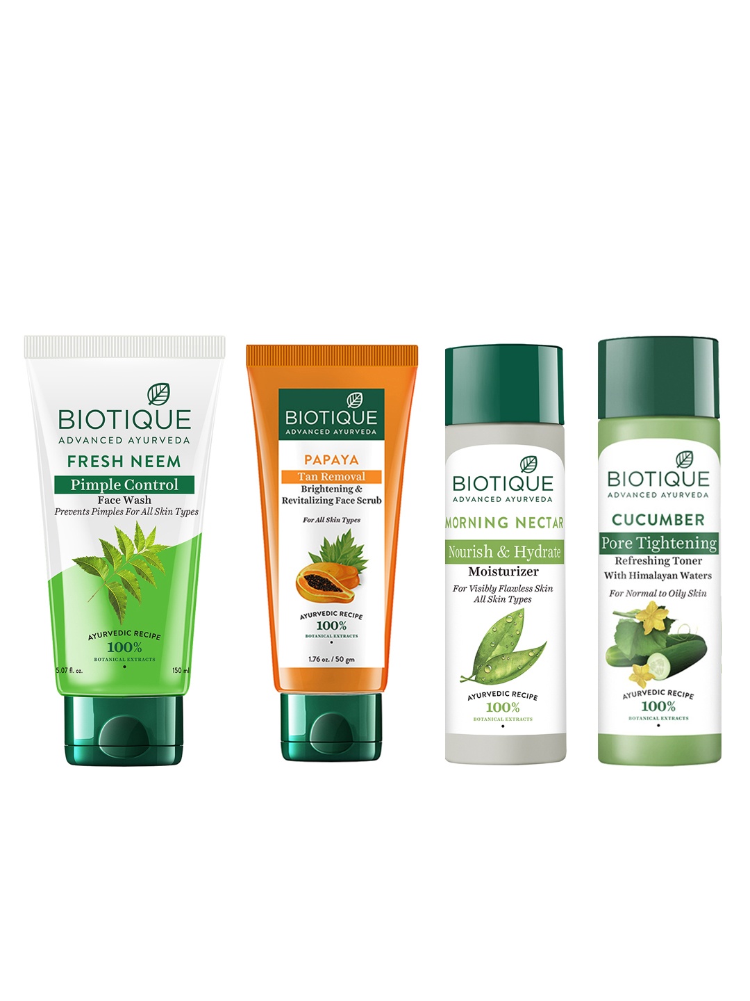 

Biotique Skincare Daily Routine Combo, White