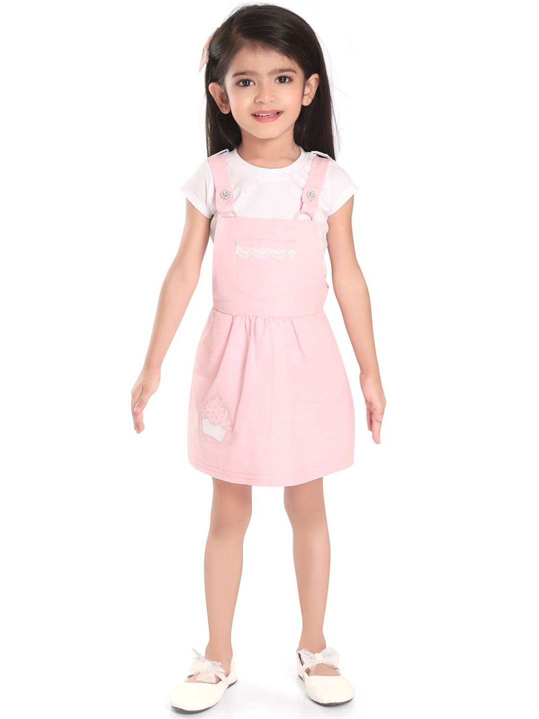 

Peppermint Pure Cotton Dungaree, Pink