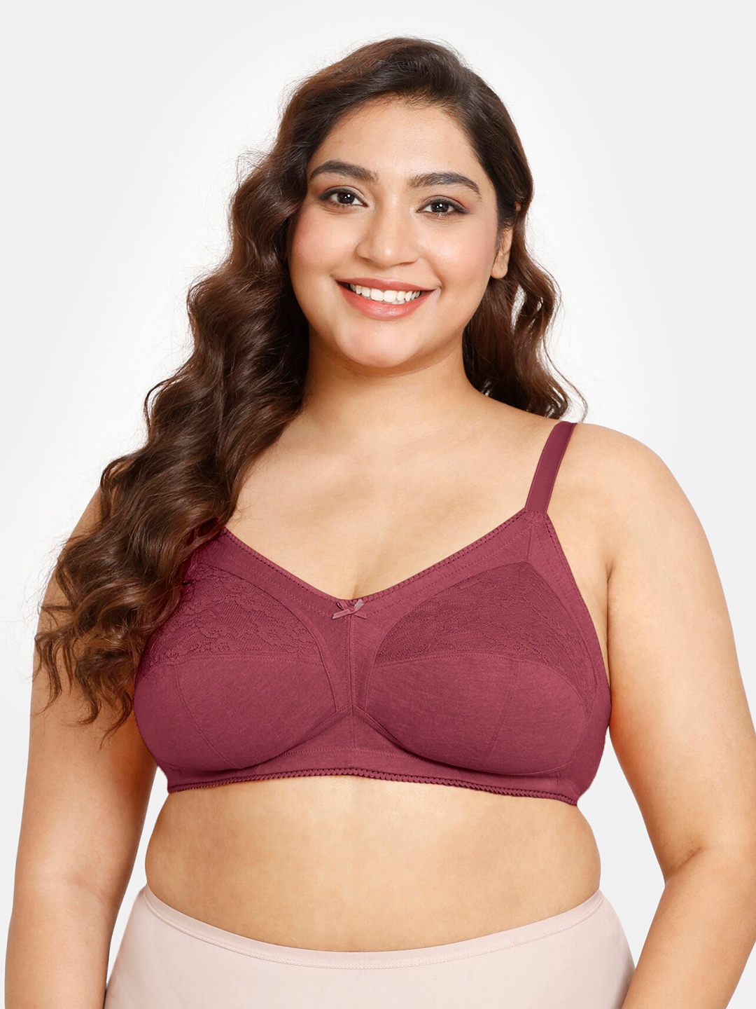 

Rosaline by Zivame Non Padded Full Coverage All Day Comfort Everyday Bra, Purple