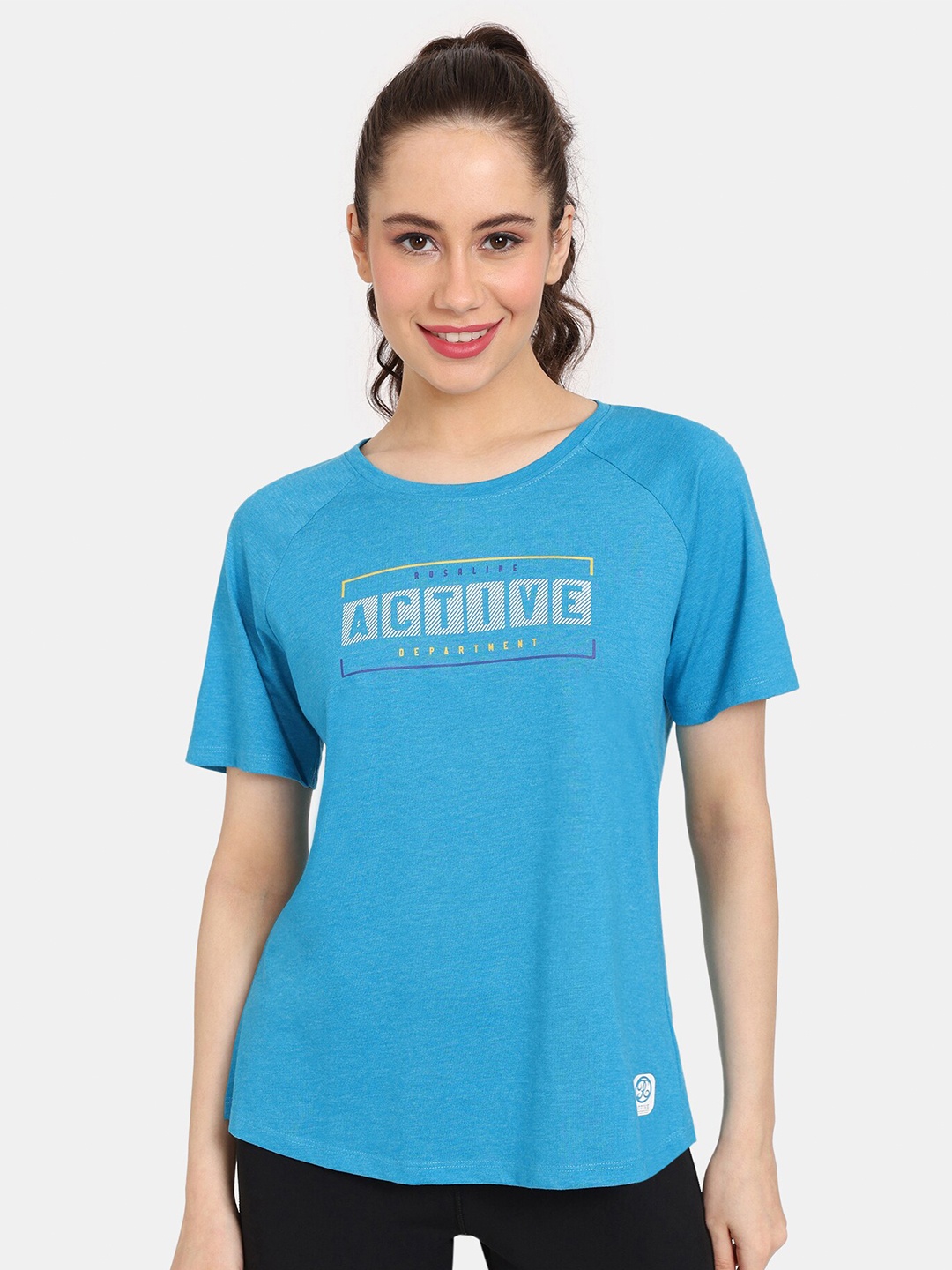 

Rosaline by Zivame Typography Printed Round Neck T-shirt, Blue