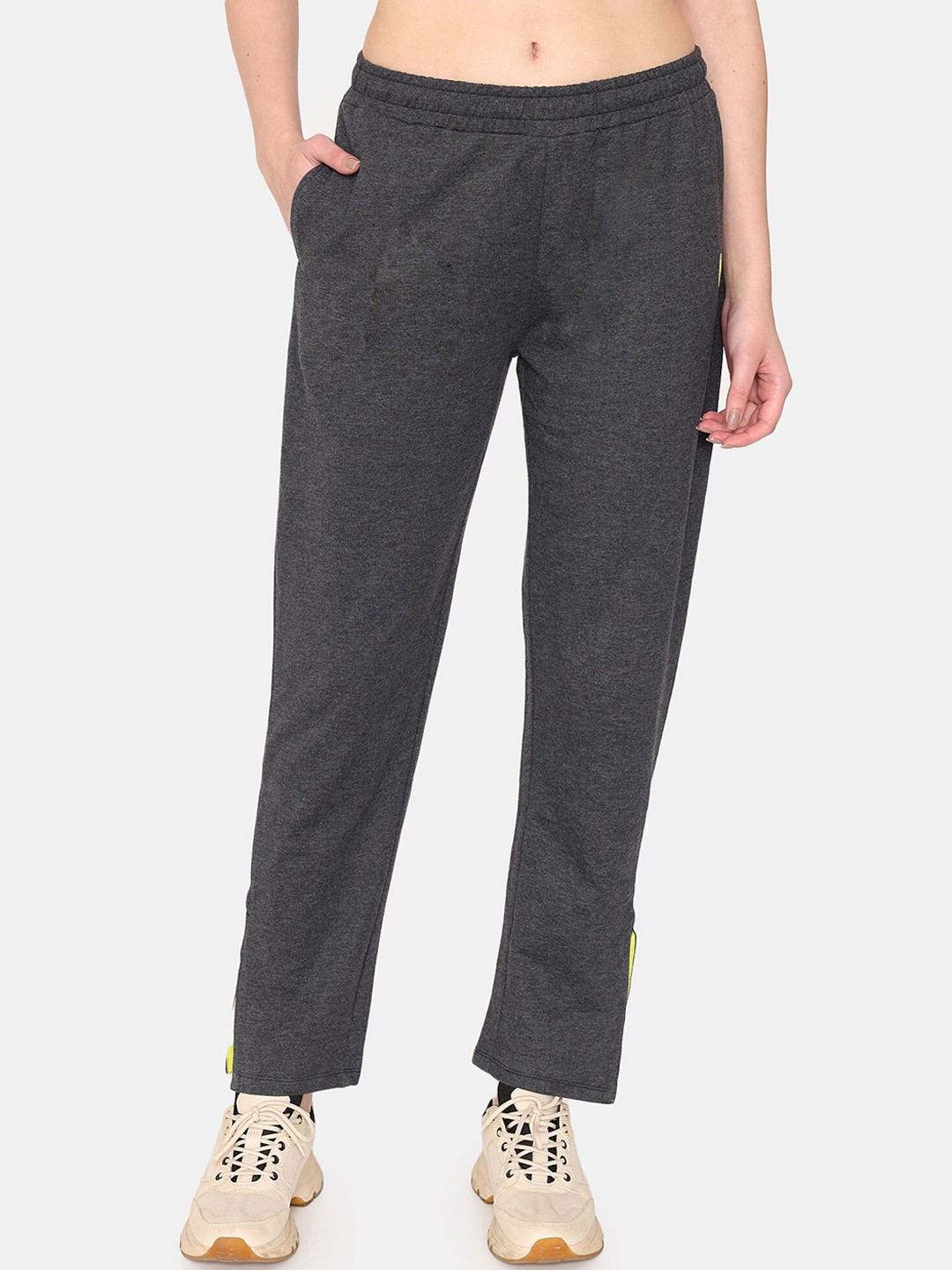 

Rosaline by Zivame Women Relaxed Fit Training & Gym Track Pants, Black