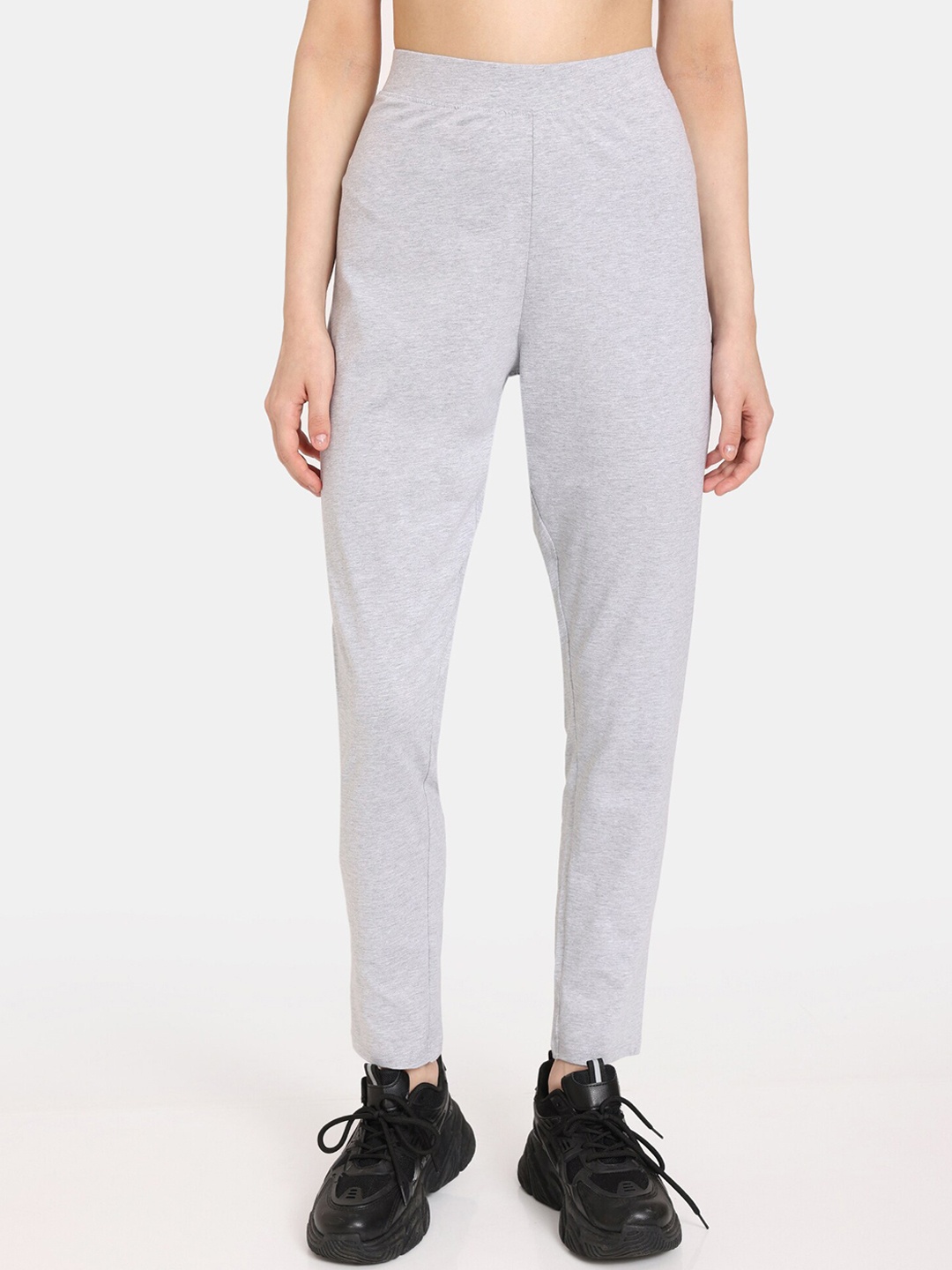 

Rosaline by Zivame Women Mid-Rise Easy Movement Training & Gym Track Pants, Grey