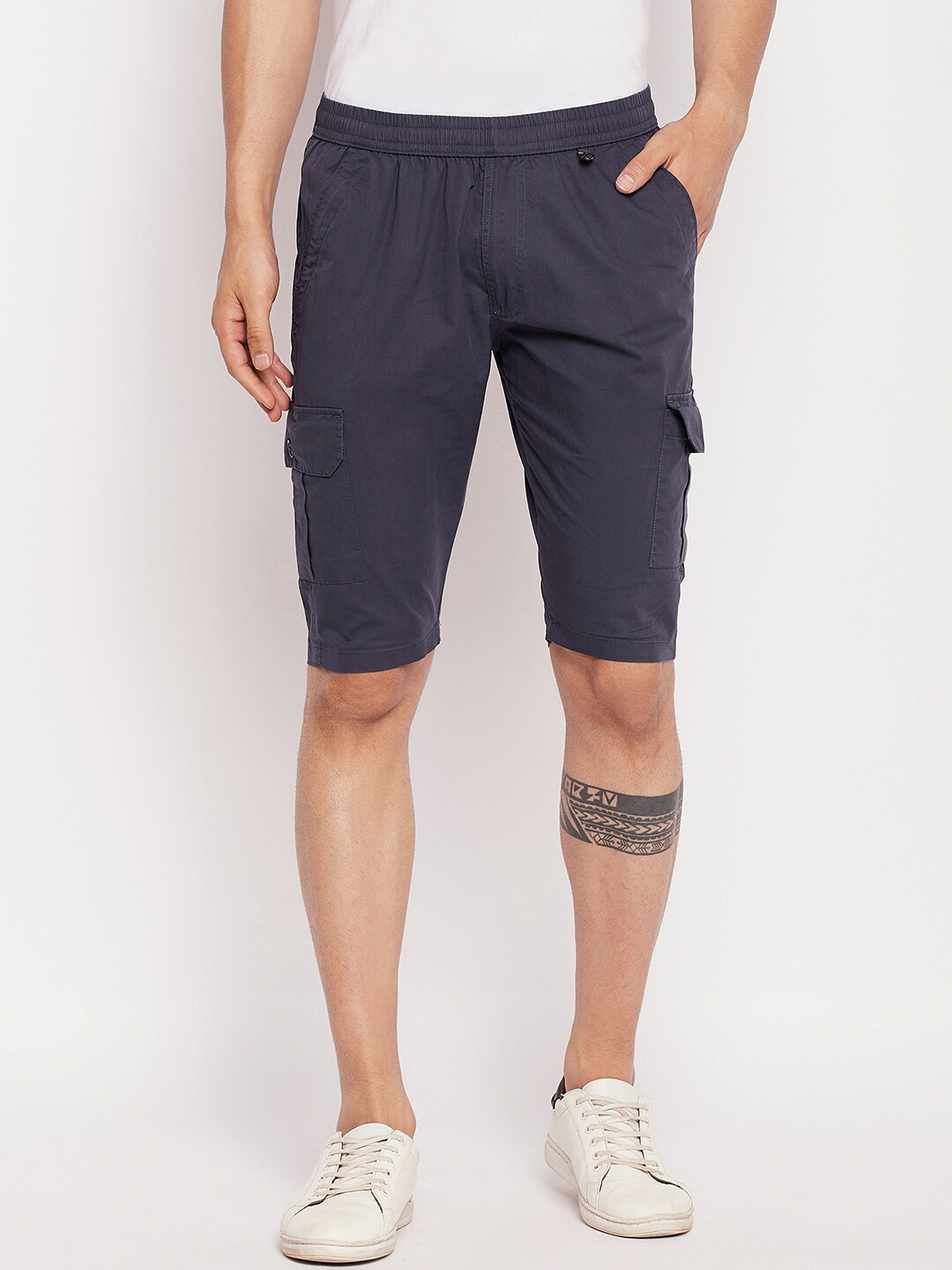 

Okane Men Regular Fit Cotton Lounge Shorts, Navy blue