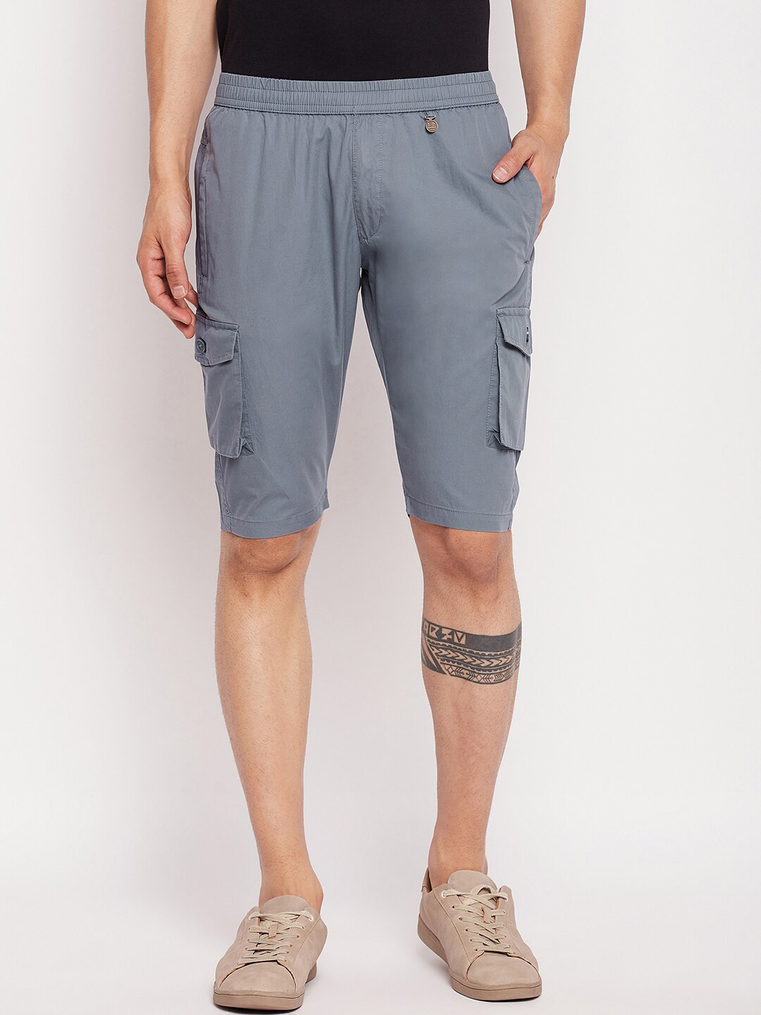 

Okane Men Regular Fit Cotton Lounge Shorts, Blue