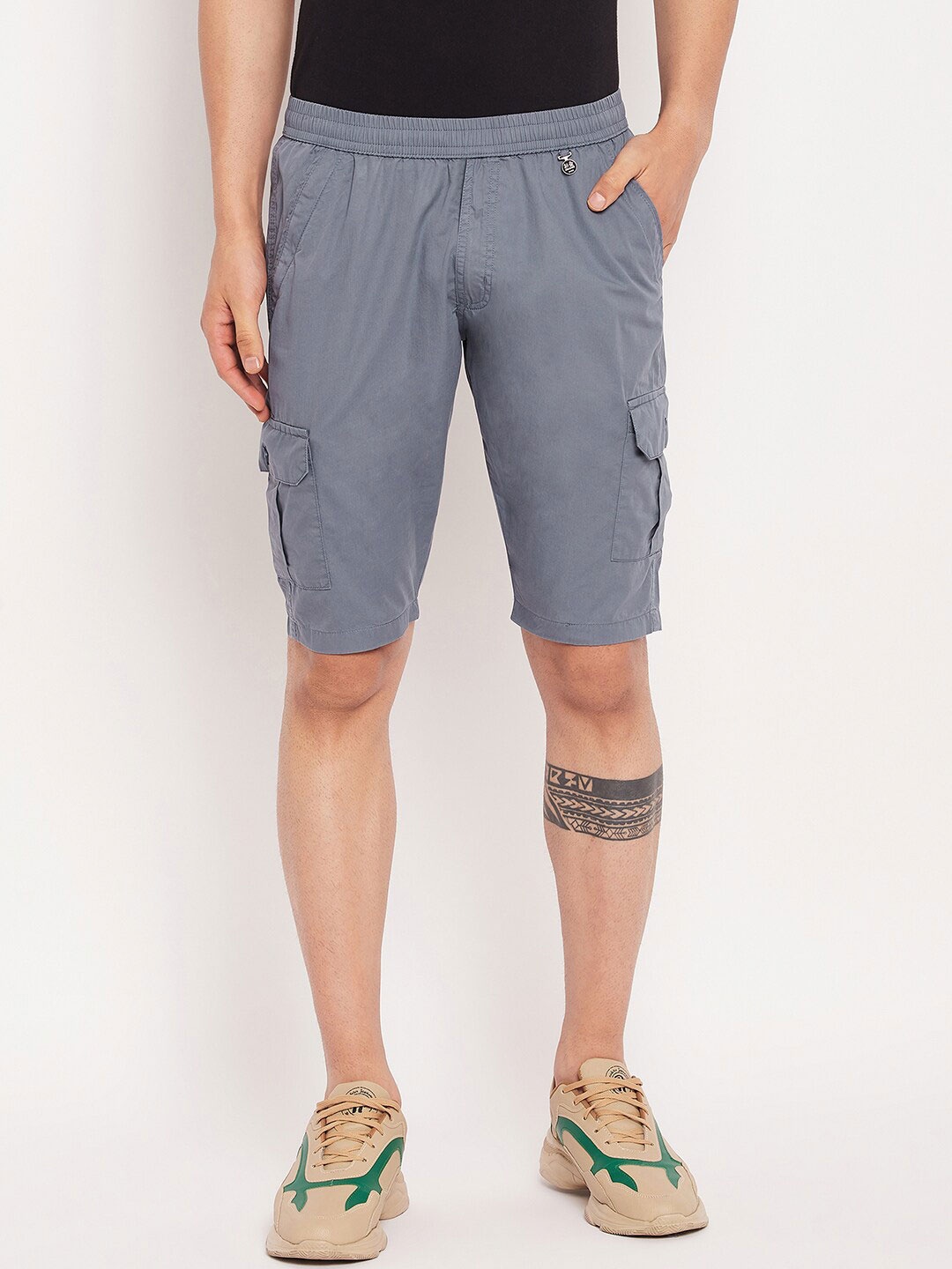 

Okane Men Regular Fit Cotton Lounge Shorts, Blue
