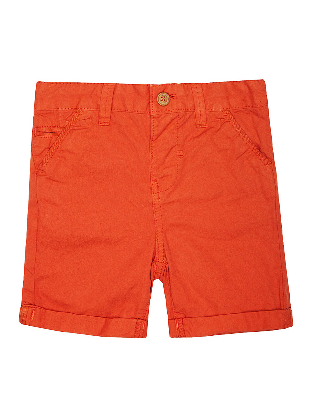 

mothercare Boys Mid-Rise Cotton Shorts, Orange