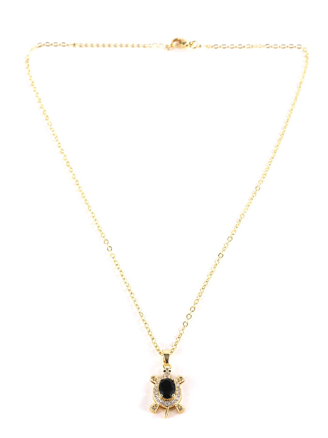 

XPNSV Gold-Plated Turtle Pendant Brass Chain