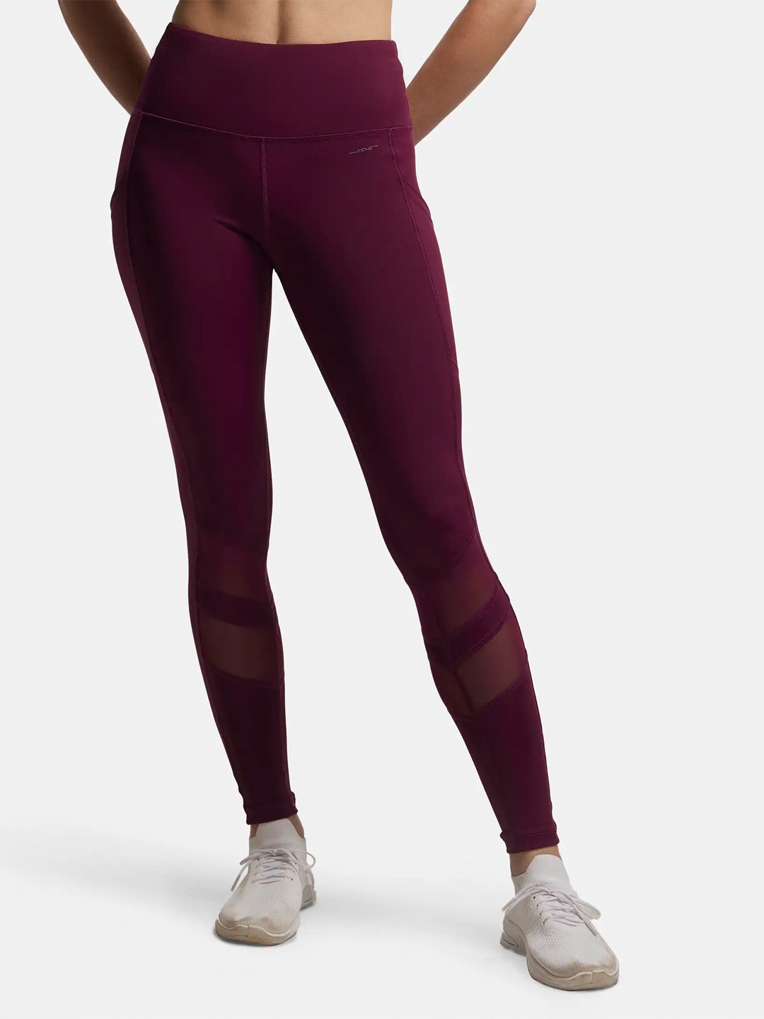 

Jockey Microfiber Stretch Performance Leggings with Breathable Mesh-MW38, Burgundy