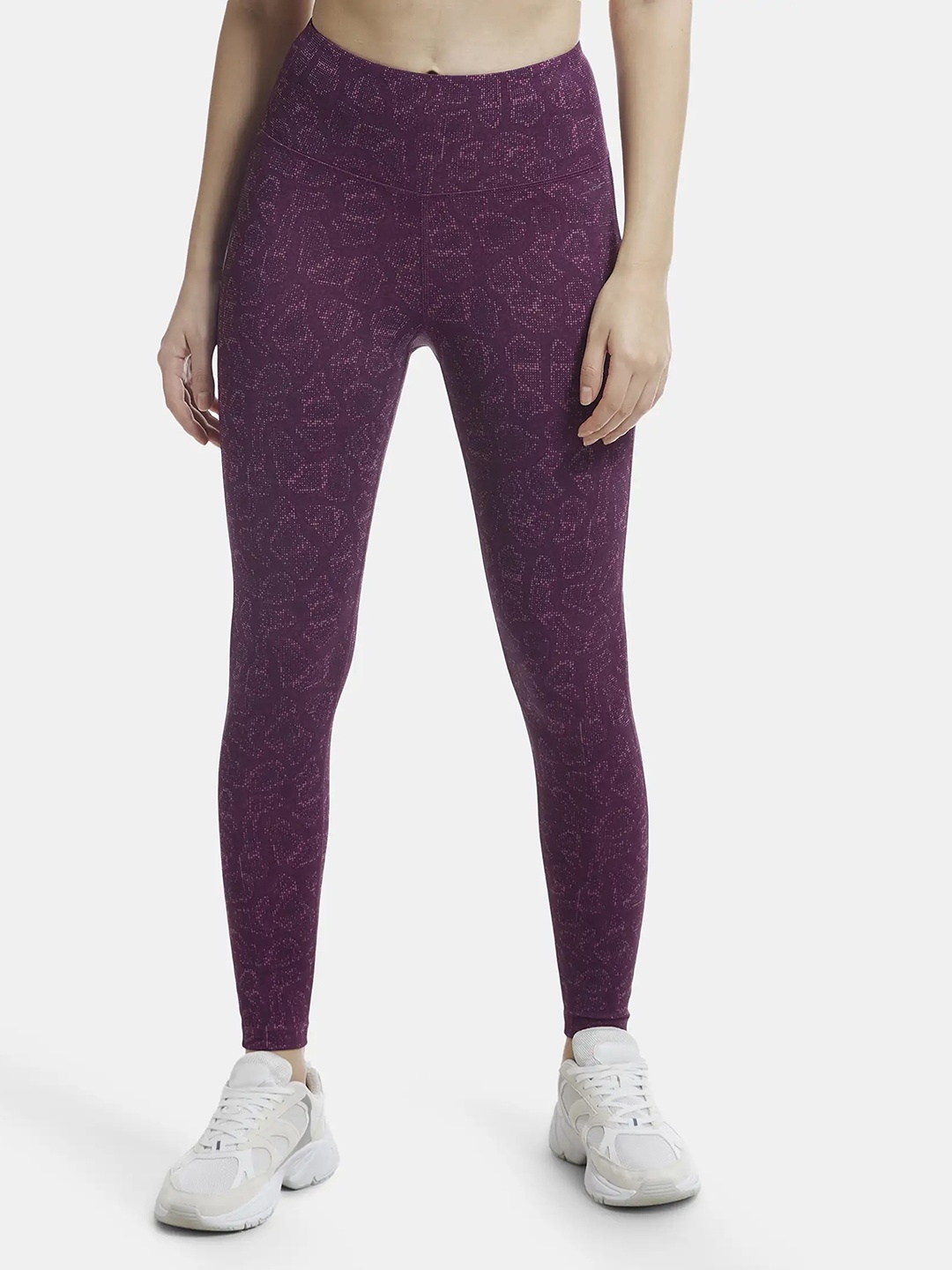 

Jockey Microfiber Stretch Performance Ankle Length Legging with Broad Waistband-MW68, Purple