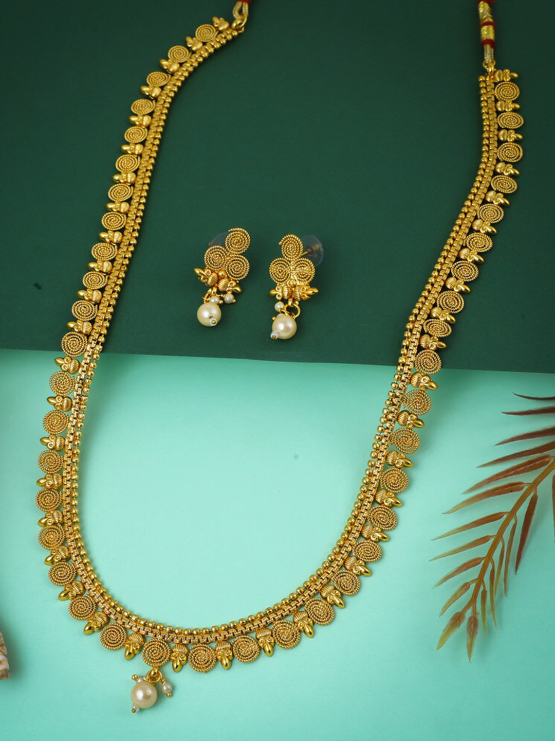 

ROFARWORD Gold-Plated Beaded Jewellery Set