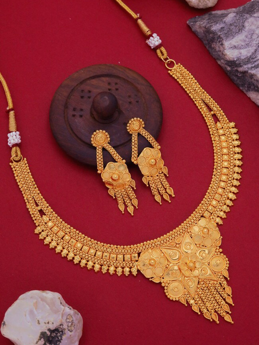 

ROFARWORD Gold-Plated Traditional Jewellery Set