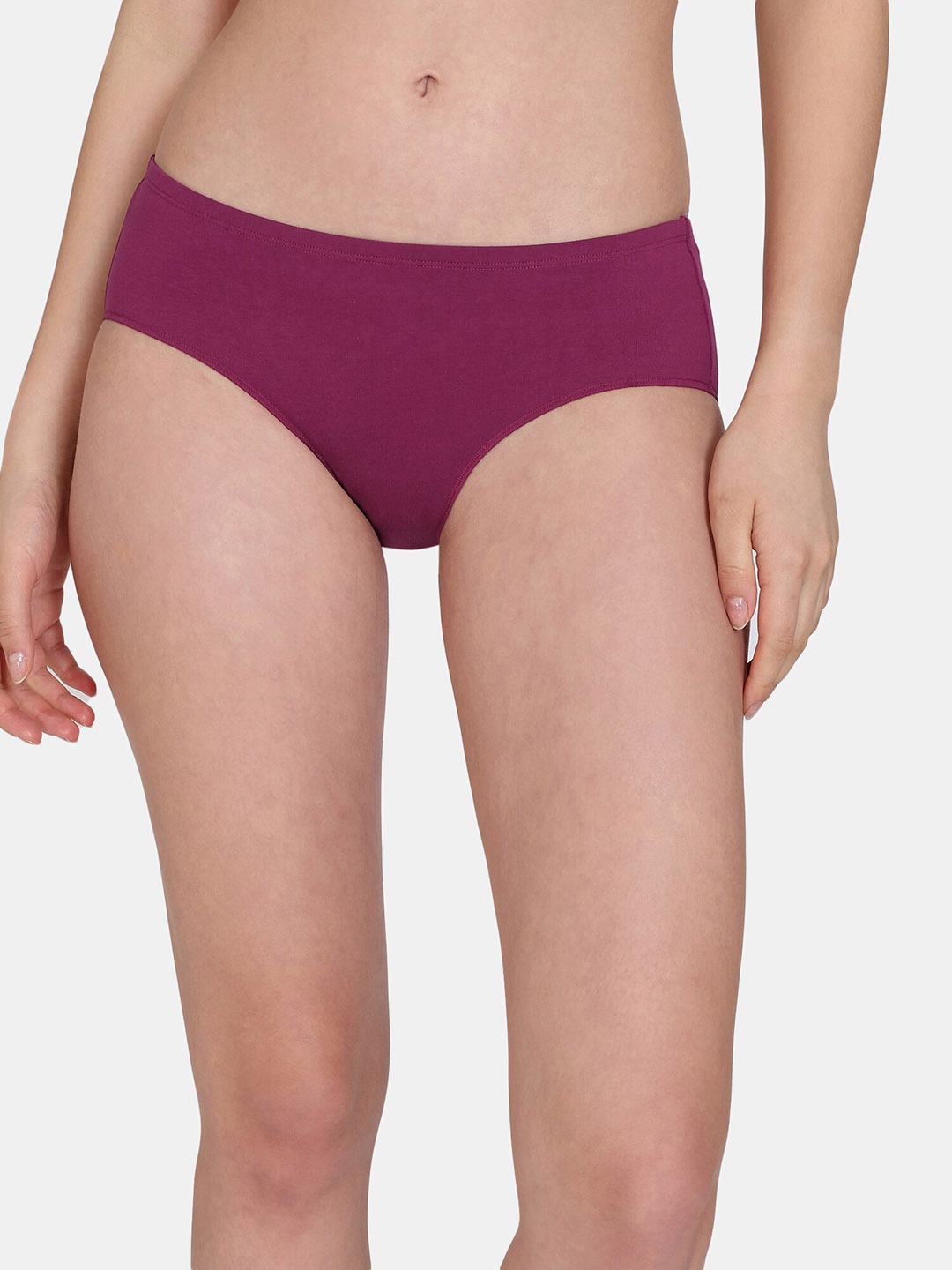 

Zivame Women Low-Rise Seamless Bikini Briefs, Purple