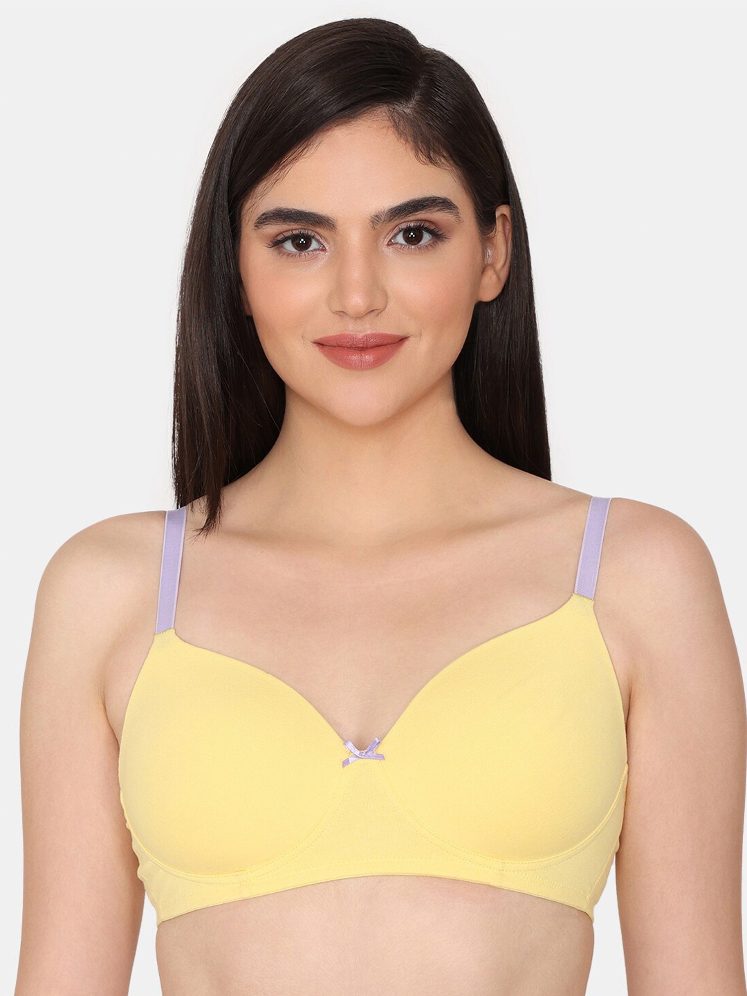 

Zivame Half Coverage Lightly Padded T-Shirt Bra, Yellow