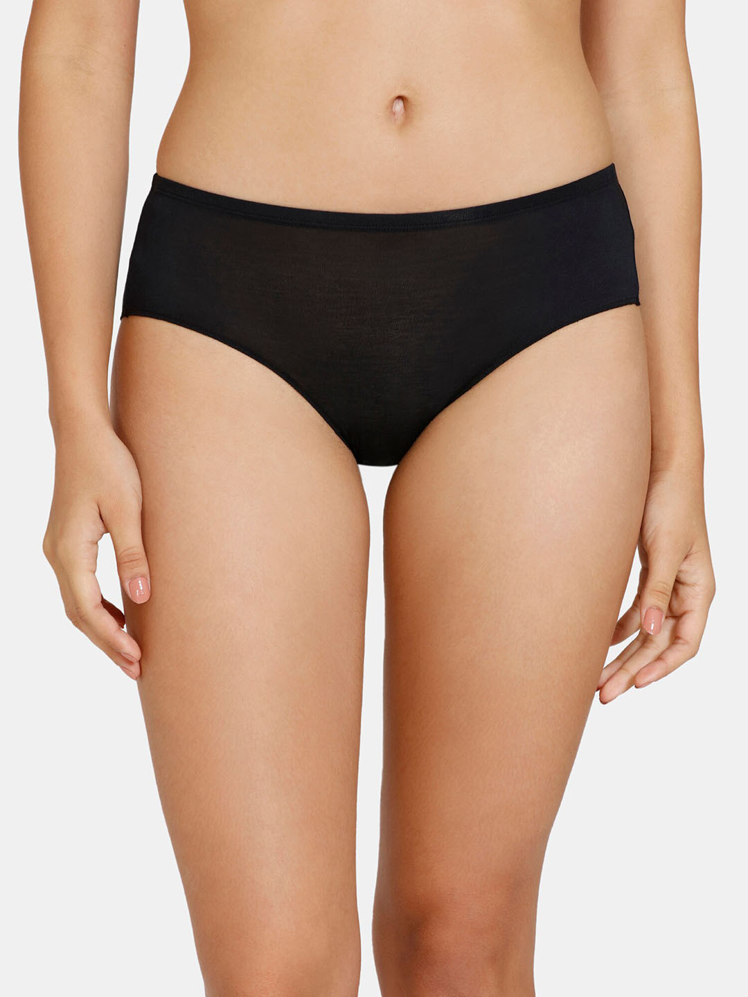 

Zivame Women Low-Rise Seamless Hipster Briefs, Black