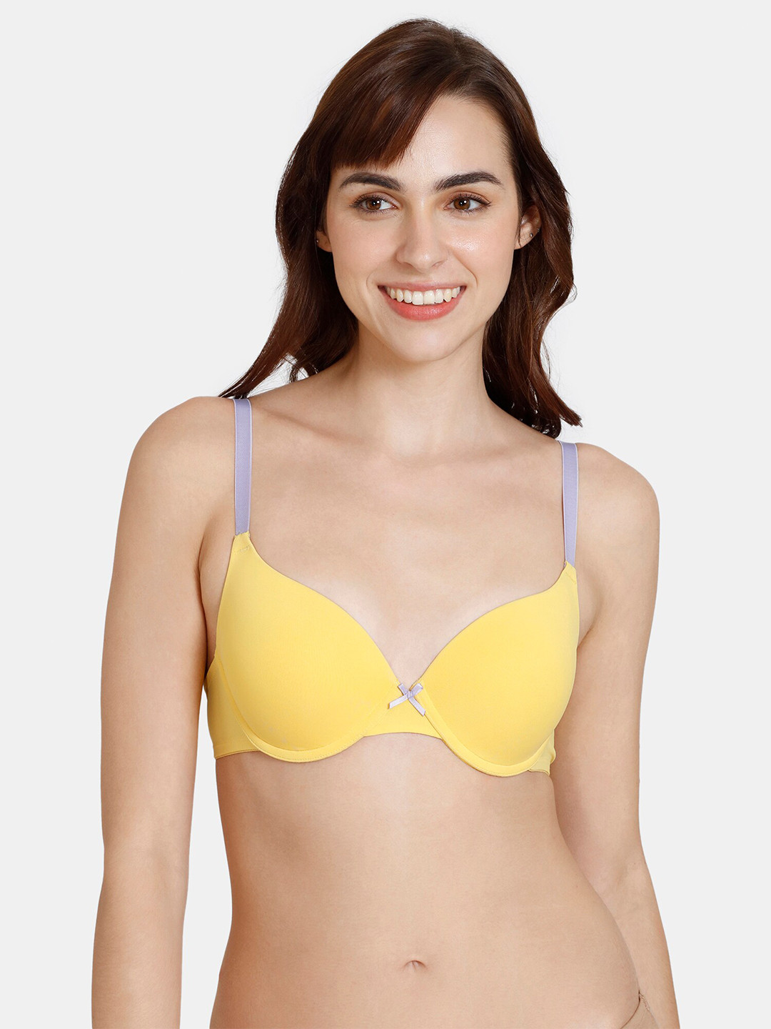 

Zivame Medium Coverage Underwired Lightly Padded Push-Up Bra, Yellow