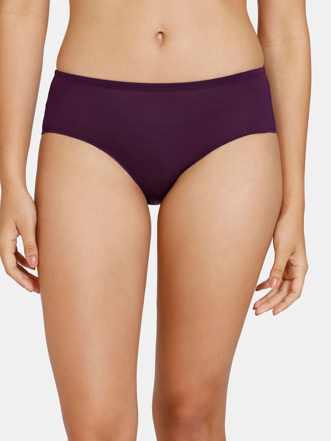 

Zivame Women Mid-Rise Seamless Hipster Briefs, Purple