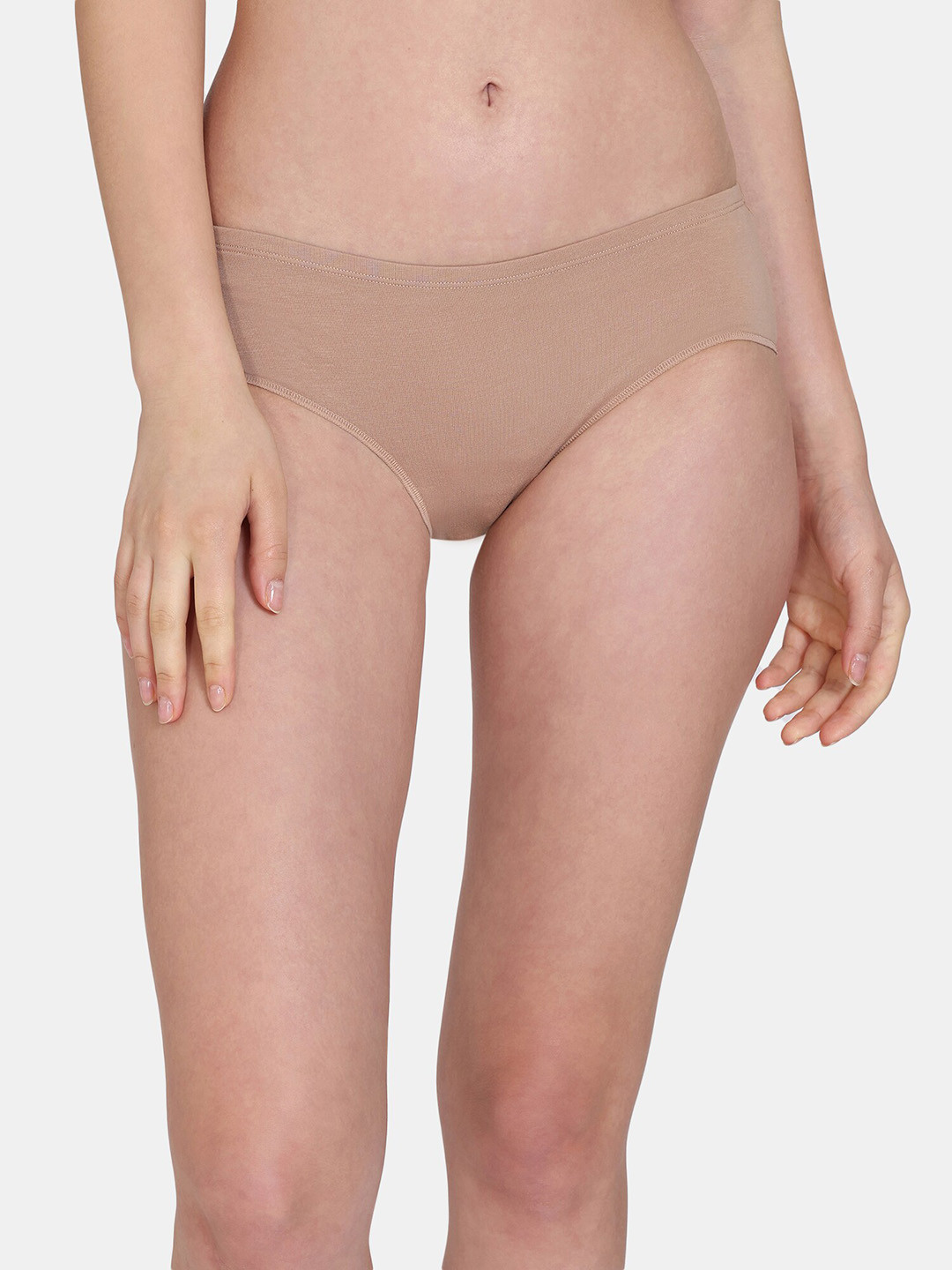 

Zivame Women Low-Rise Seamless Hipster Briefs, Beige