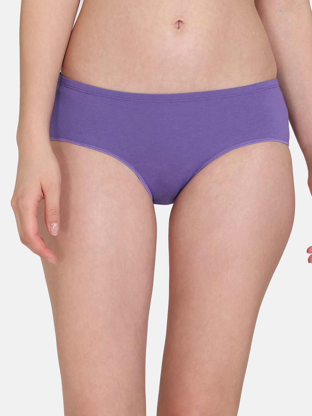 

Zivame Women Low-Rise Seamless Hipster Briefs, Purple