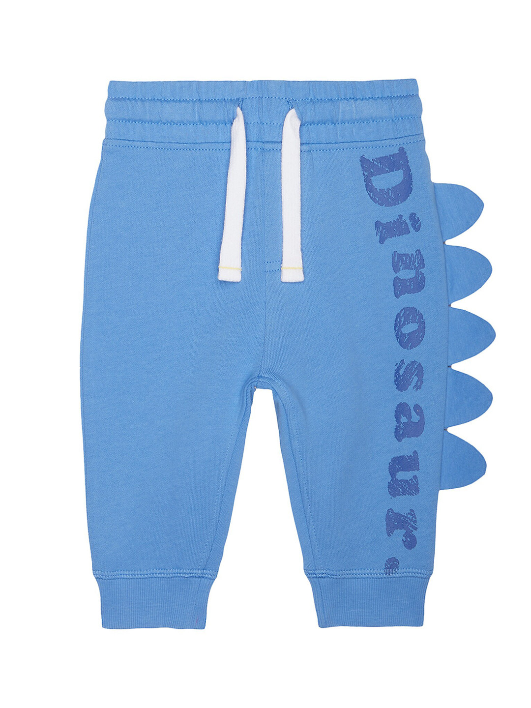 

mothercare Boys Mid-Rise Printed Pure Cotton Joggers, Blue