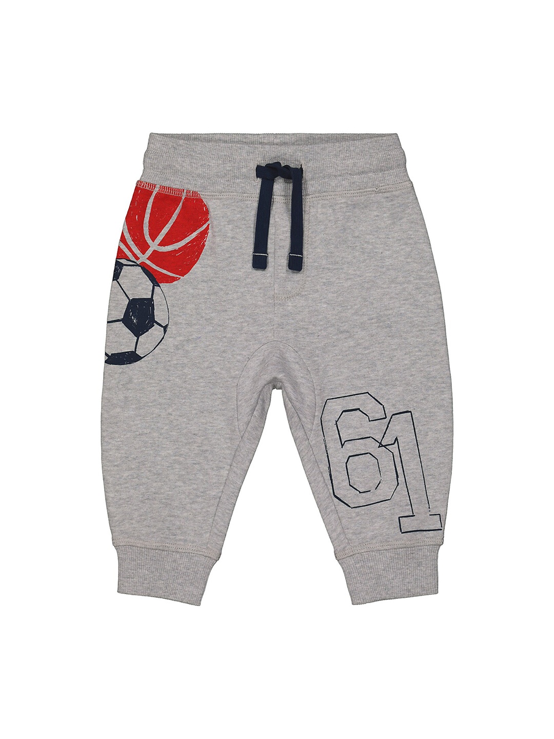 

mothercare Boys Graphic Printed Cotton Joggers, Grey