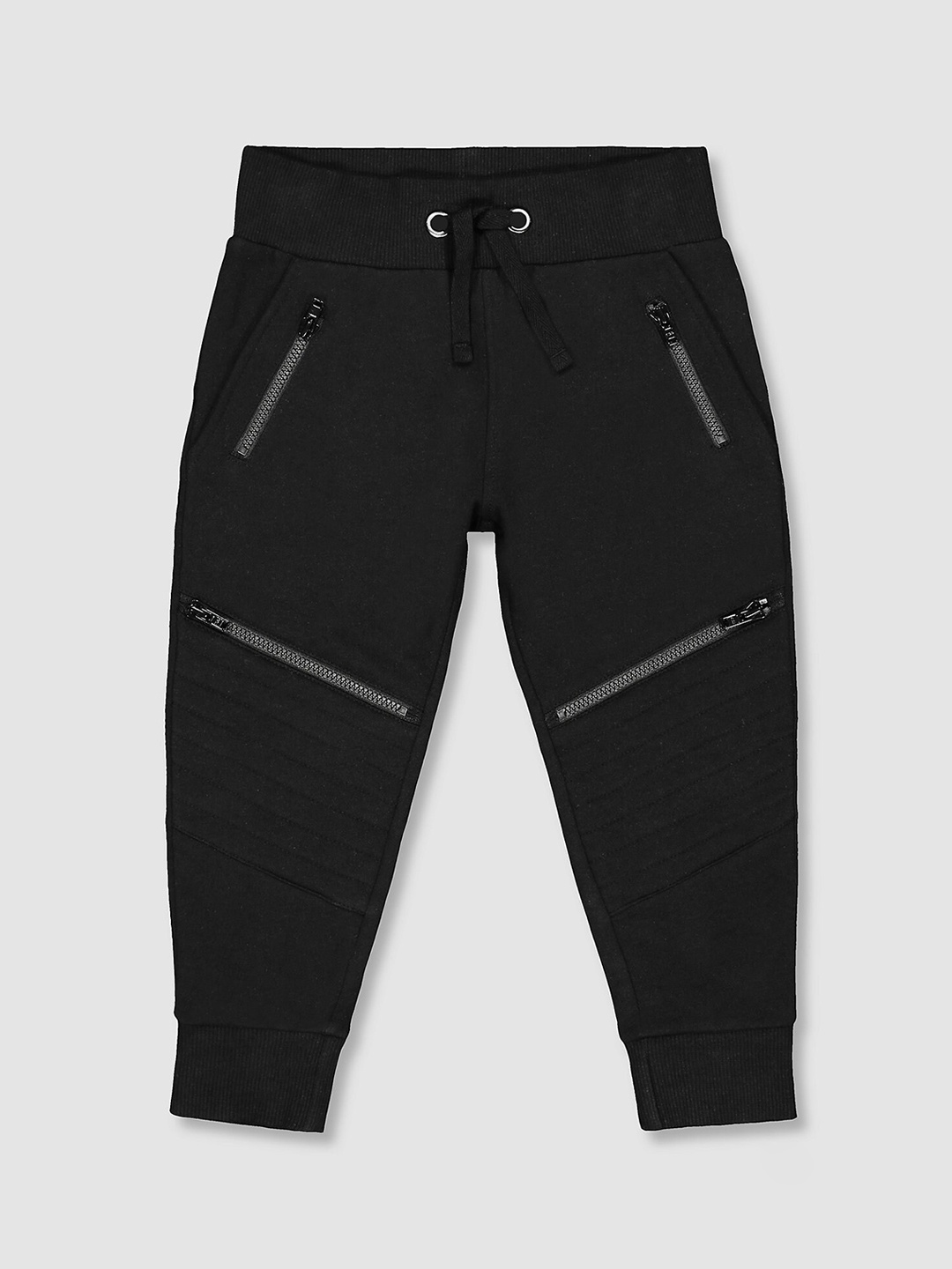 

mothercare Boys Mid-Rise Cotton Joggers, Black