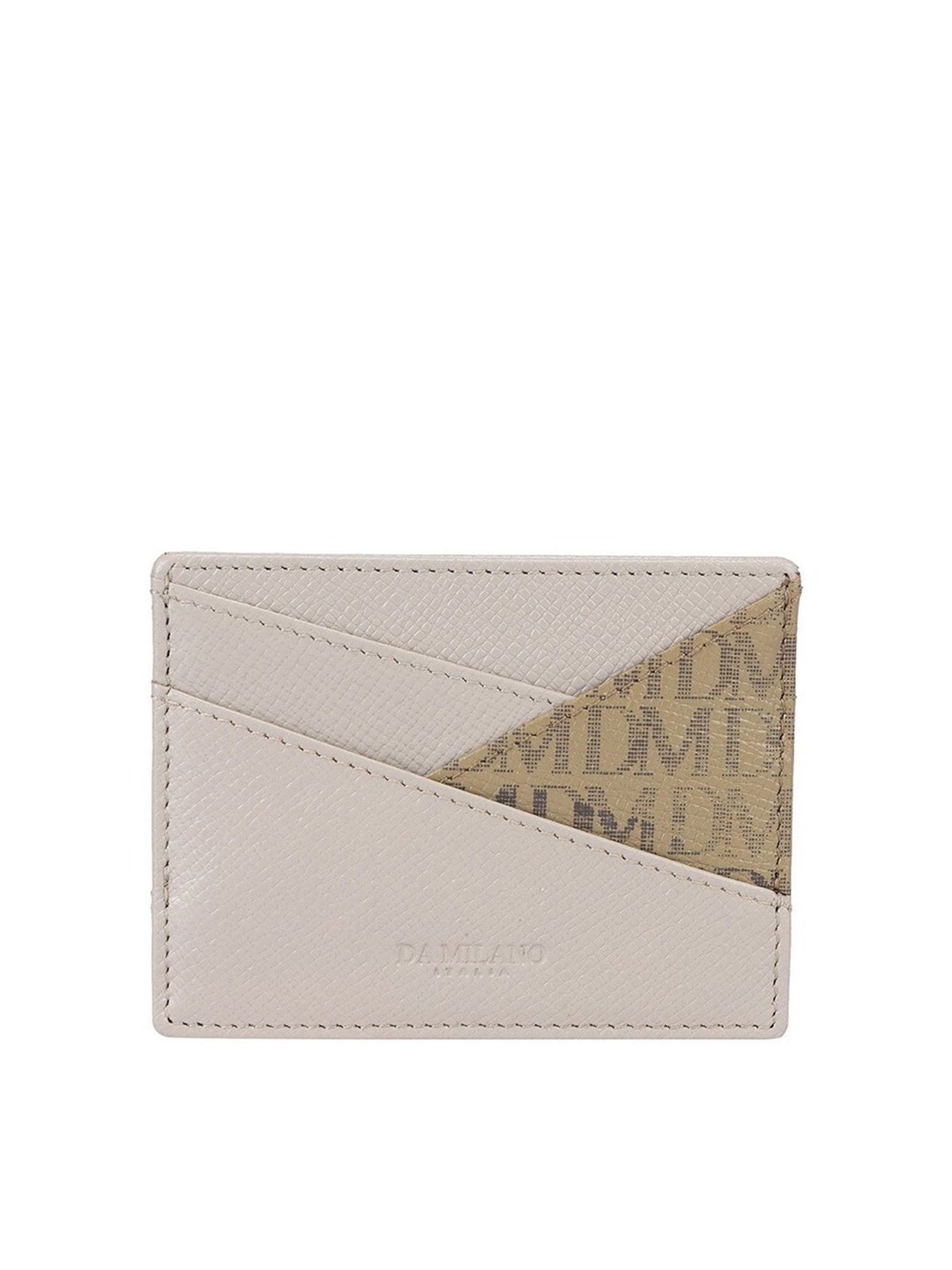 

Da Milano Textured Leather Card Holder, Beige