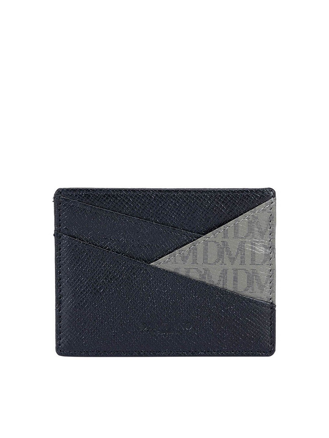 

Da Milano Colourblocked Leather Card Holder, Black