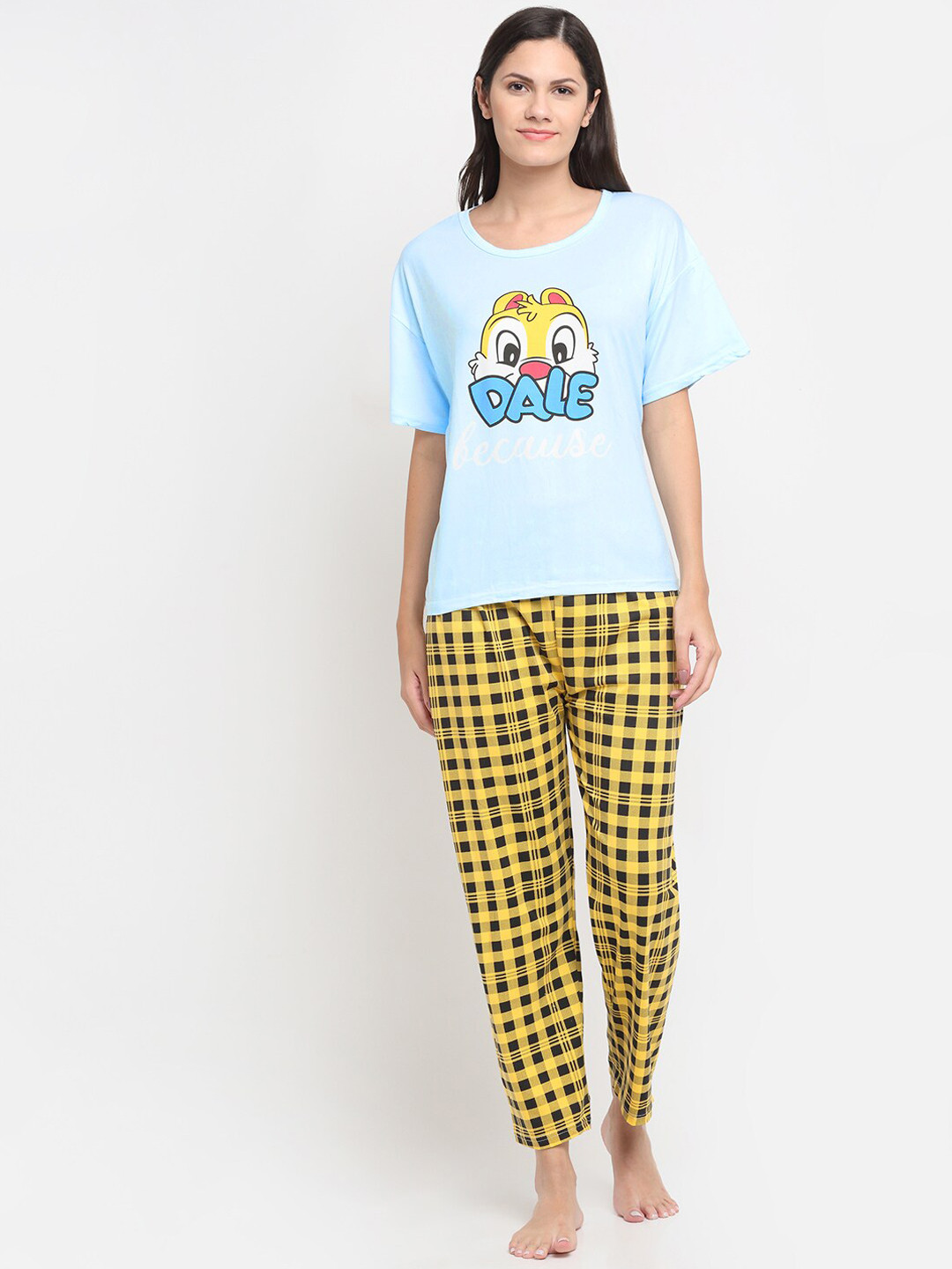 

KLOTTHE Checked Night Suit, Blue