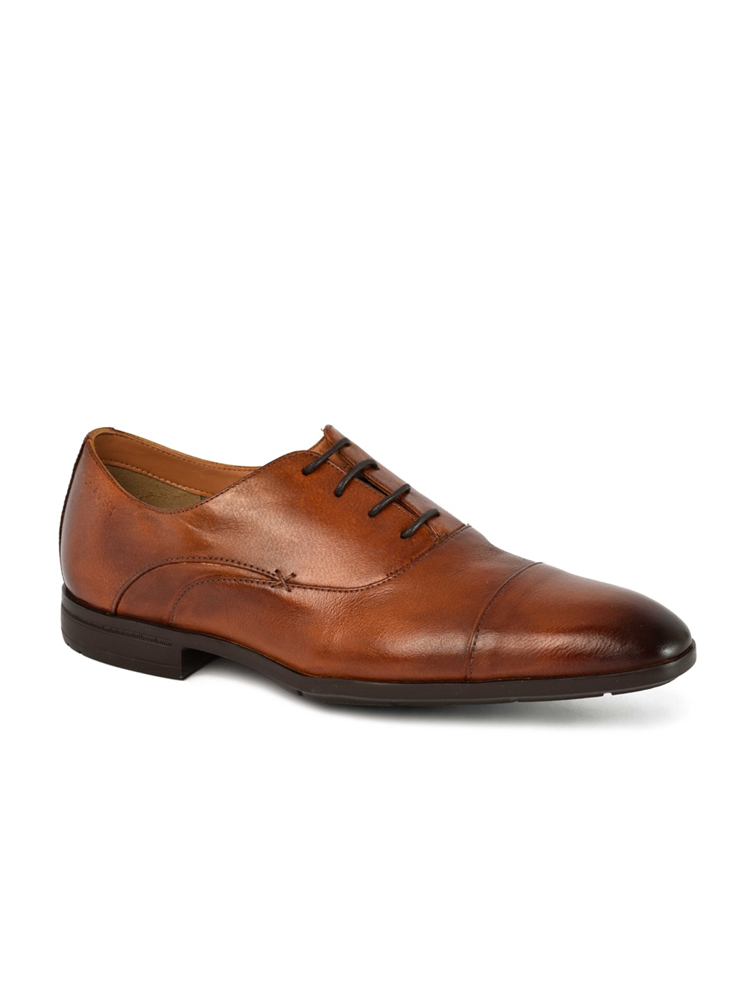 

Ruosh Men Round Toe Lace-Up Formal Oxfords, Tan