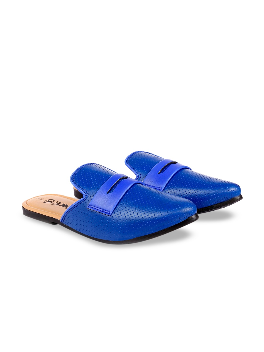

Bxxy Men Perforated Slip-On Mules, Blue