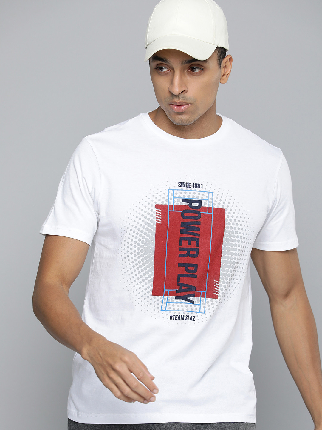 

Slazenger Men Graphic Printed Regular Fit T-shirt, White