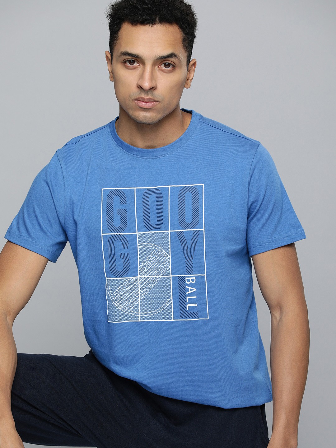 

Slazenger Men Graphic Printed Regular Fit T-shirt, Blue