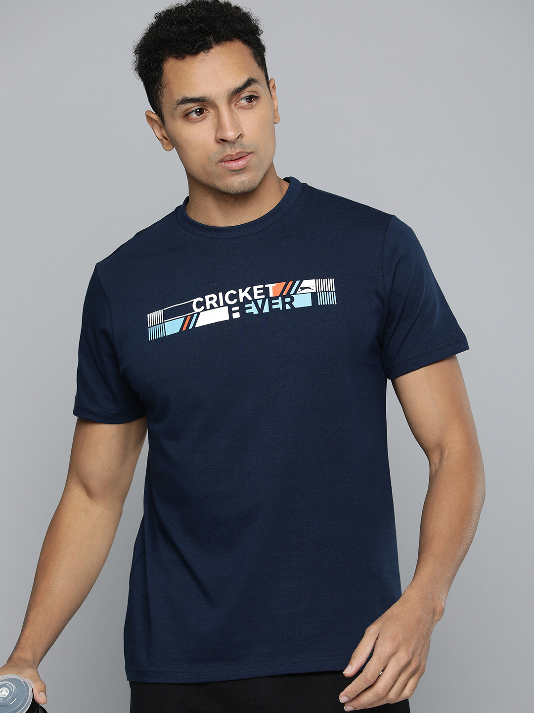 

Slazenger Men Typography Printed Regular Fit T-shirt, Navy blue