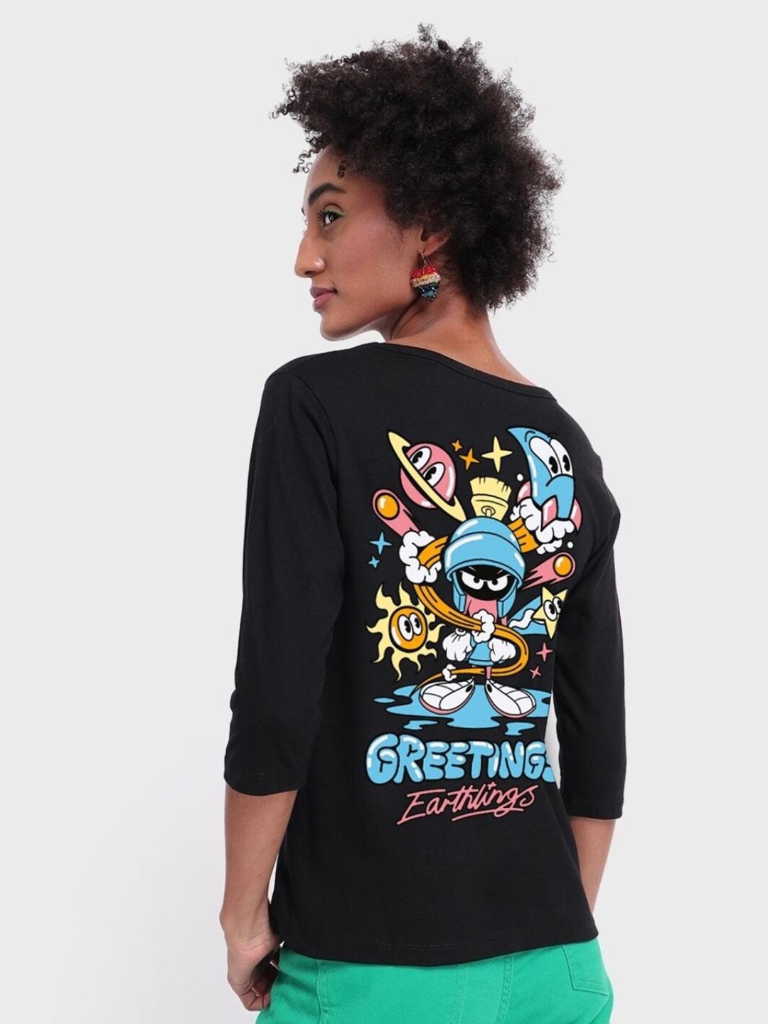 

Bewakoof Gangster's Paradise Graphic Printed Slim Fit T-shirt, Black