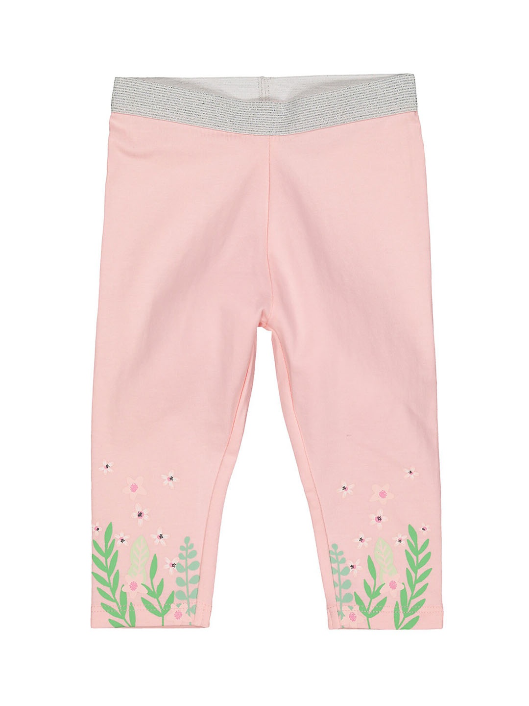 

mothercare Girls Printed Cotton Leggings, Pink