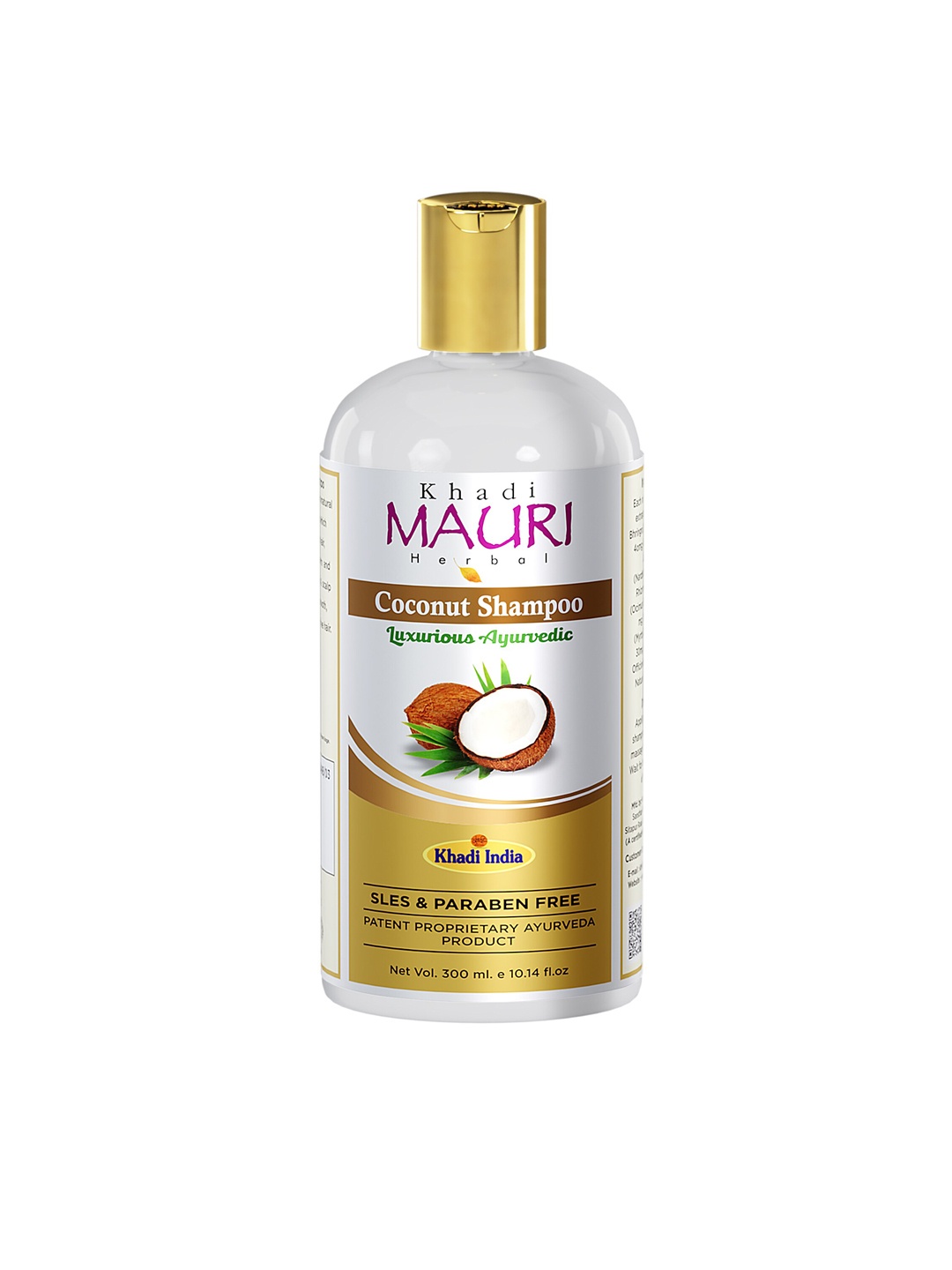 

Khadi Mauri Herbal Luxurious Ayurvedic Herbal Coconut Shampoo -300ml, White