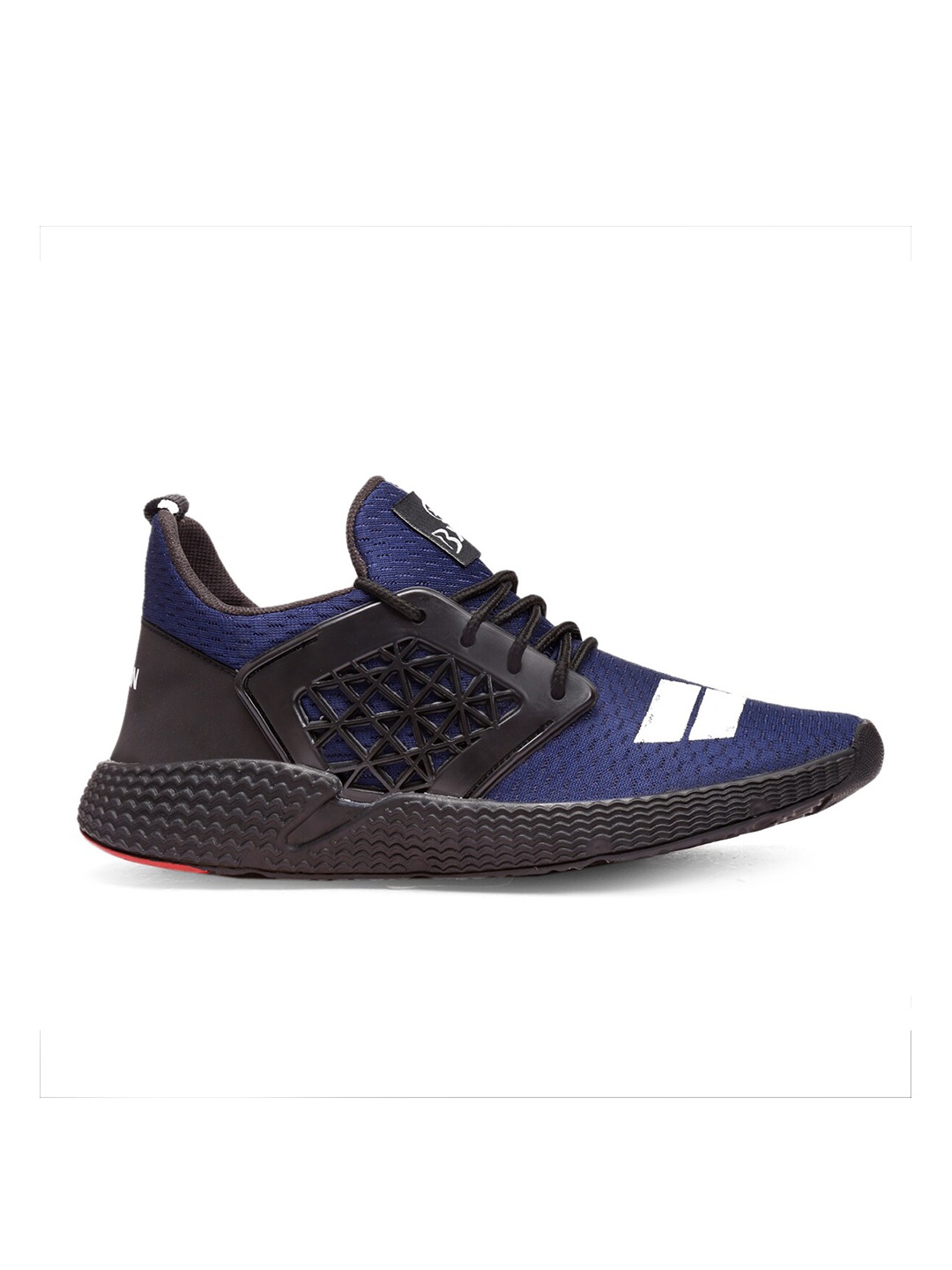 

Bxxy Men Printed Lace-Ups Non-Marking Running Sports Shoes, Navy blue