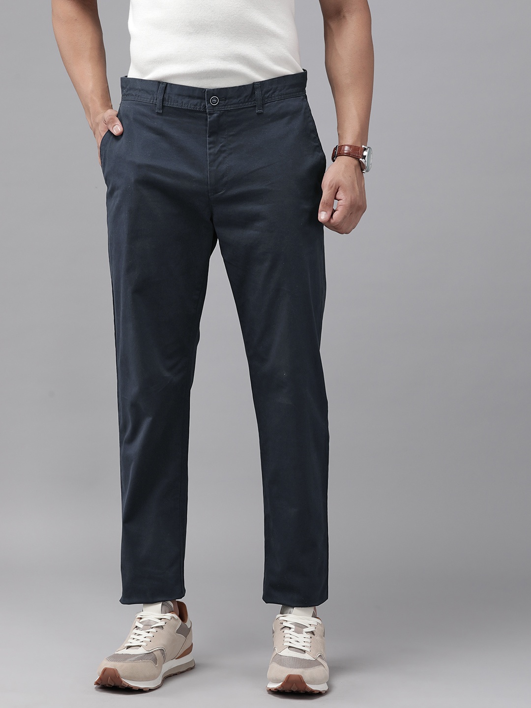 

Blackberrys Men B95 Slim Fit Chinos, Navy blue