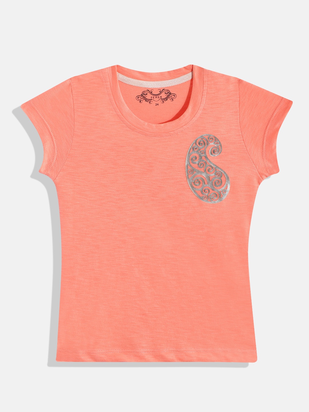 

FEMEA Ethnic Print Top, Orange