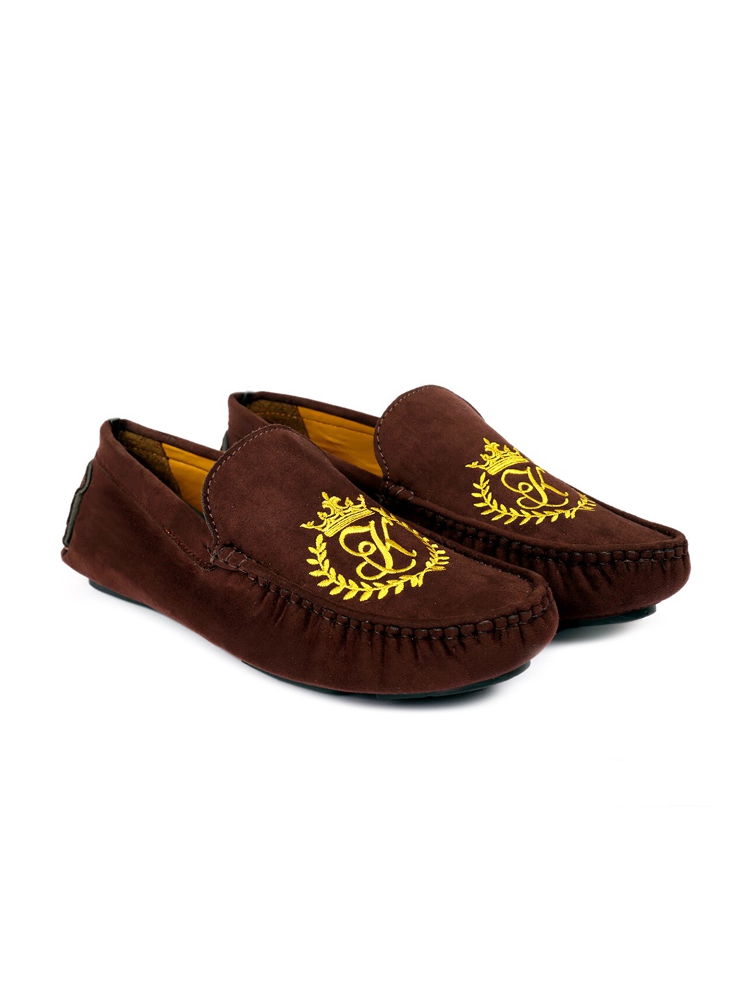 

Bxxy Men Embroidered Loafers, Brown