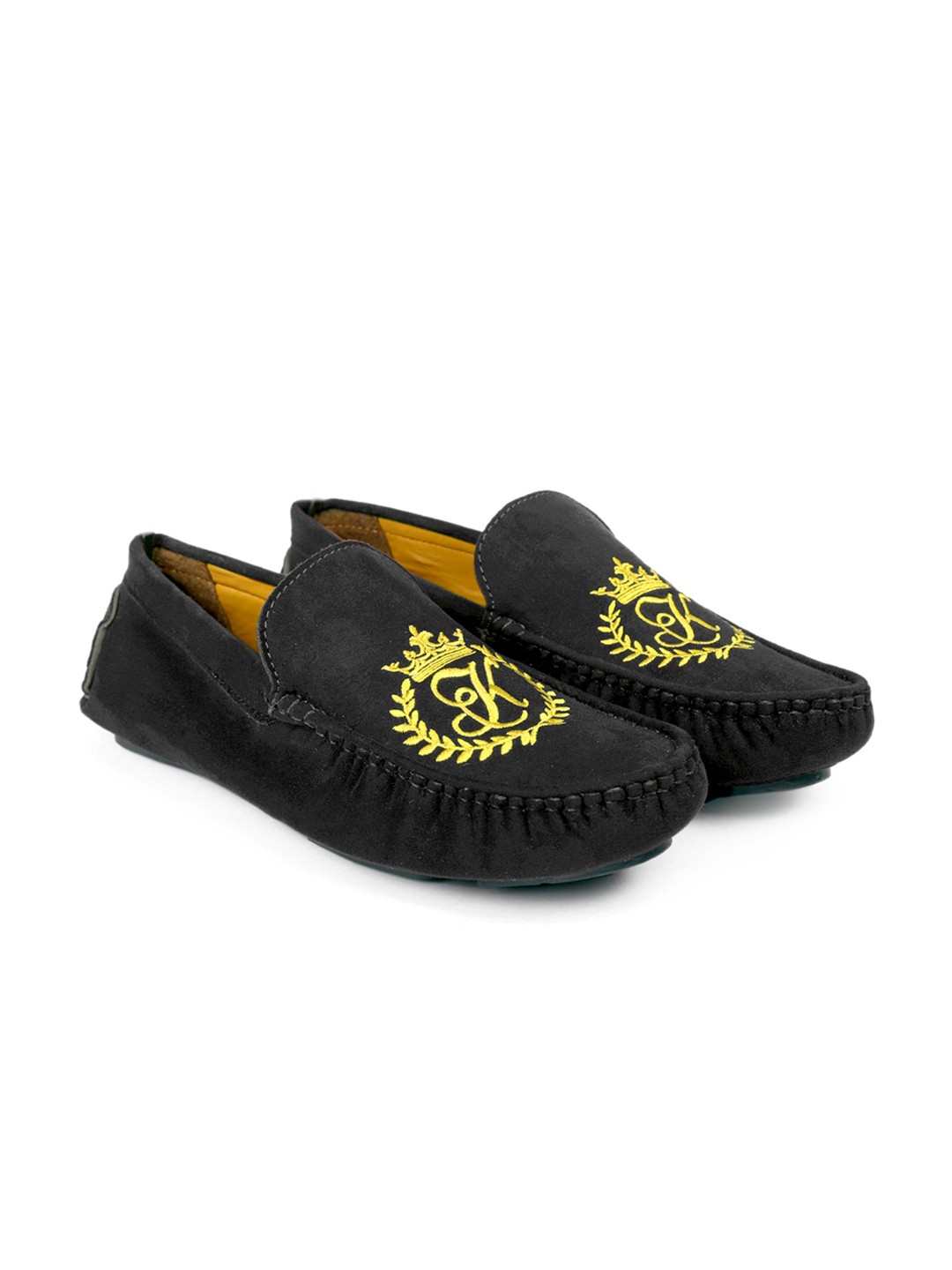 

Bxxy Men Embroidered Loafers, Black