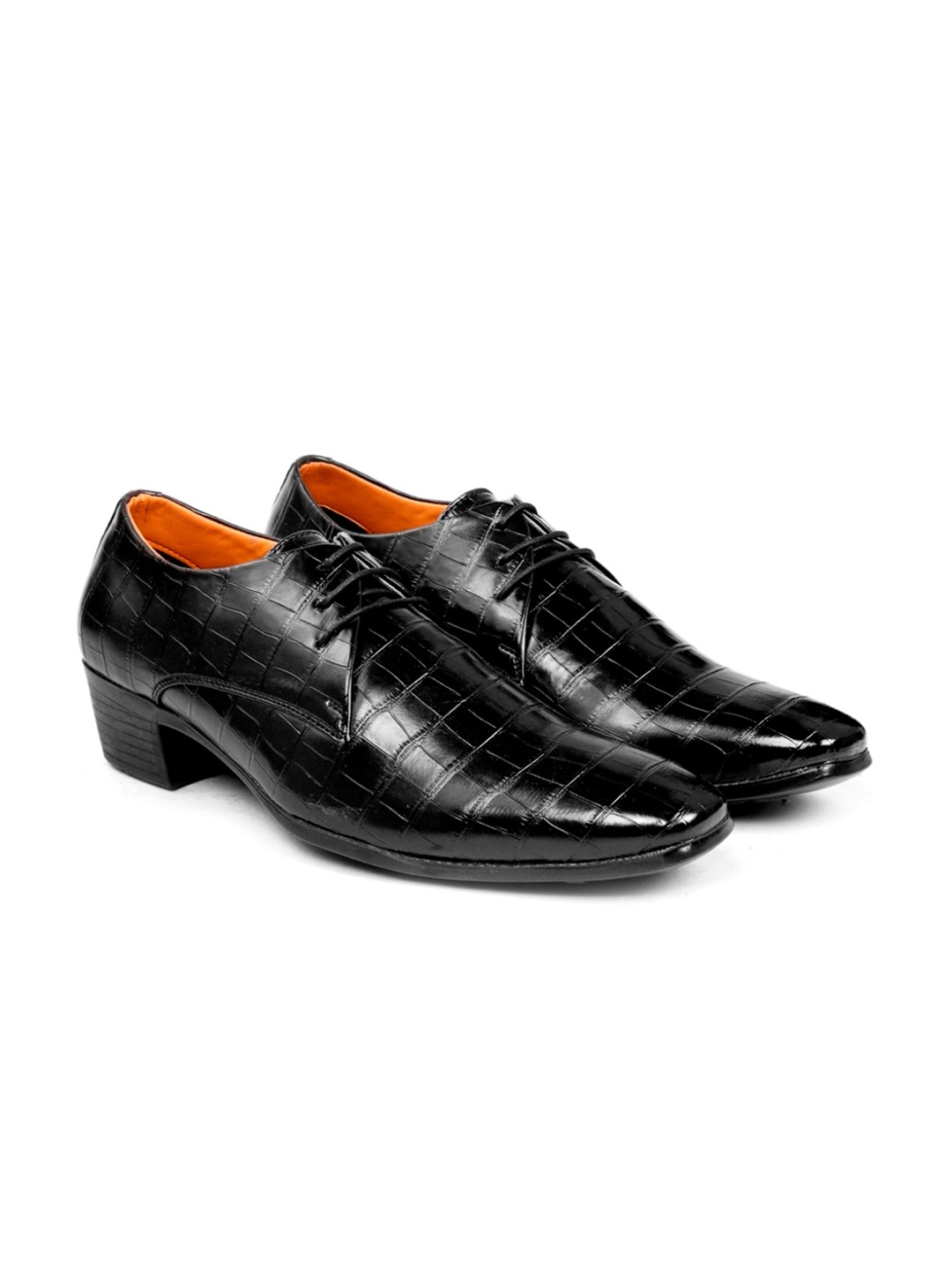 

Bxxy Men Textured Height increasing Formal Derbys, Black