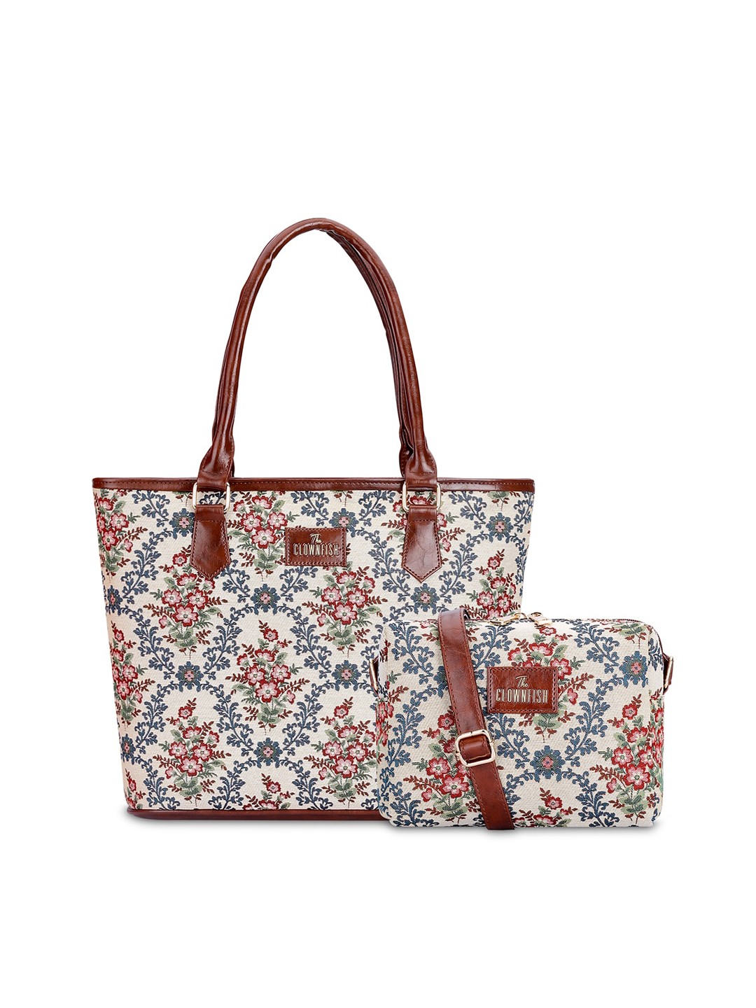 

THE CLOWNFISH Adelina and Justina Women Printed Leather Sling Bag and Handbag, Pink