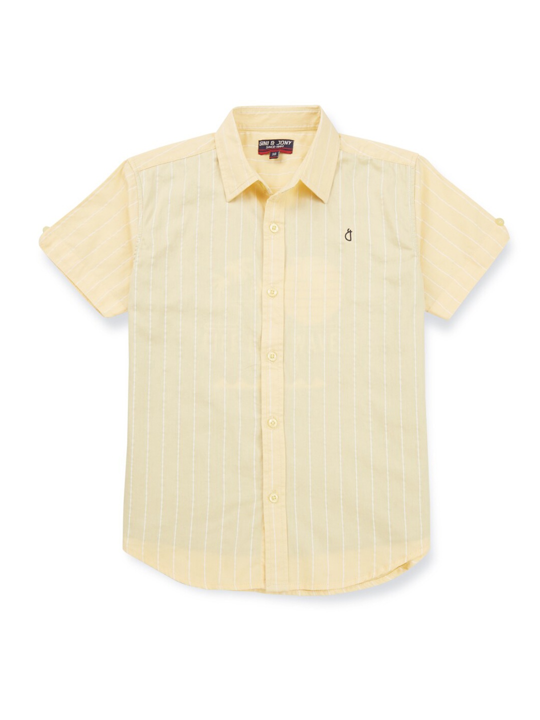 

Gini and Jony Boys Vertical Striped Cotton Casual Shirt, Yellow