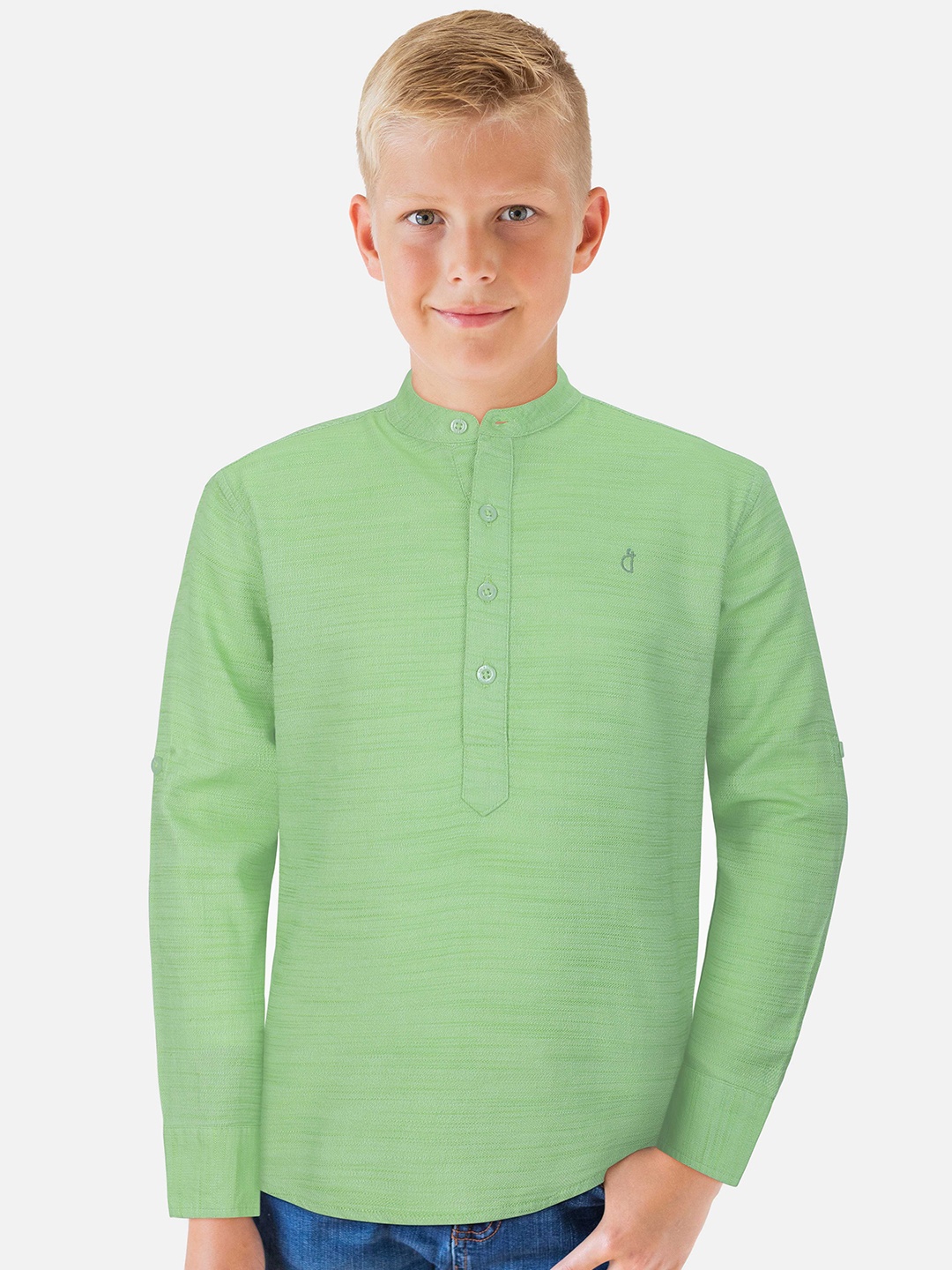 

Gini and Jony Boys Cotton Casual Shirt, Sea green