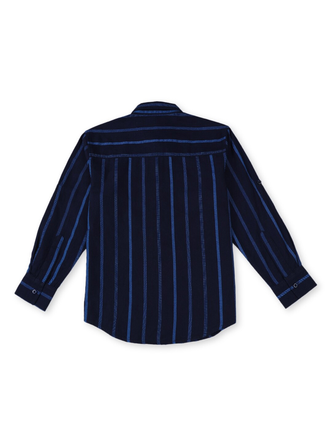 

Gini and Jony Boys Vertical Striped Spread Collar Cotton Shirt, Navy blue