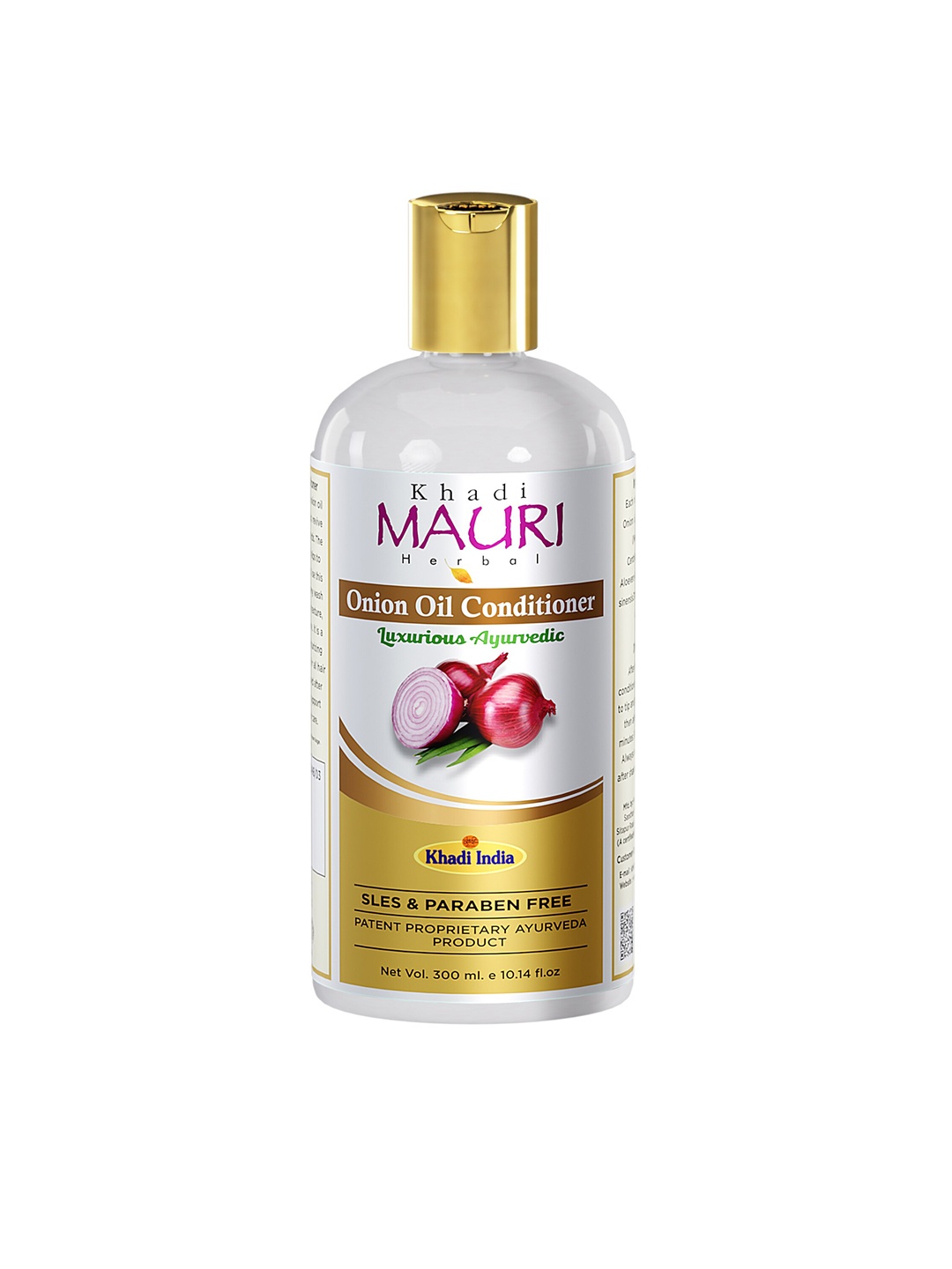 

Khadi Mauri Herbal Luxurious Ayurvedic Onion Oil Hair Conditioner - 300 ml, White