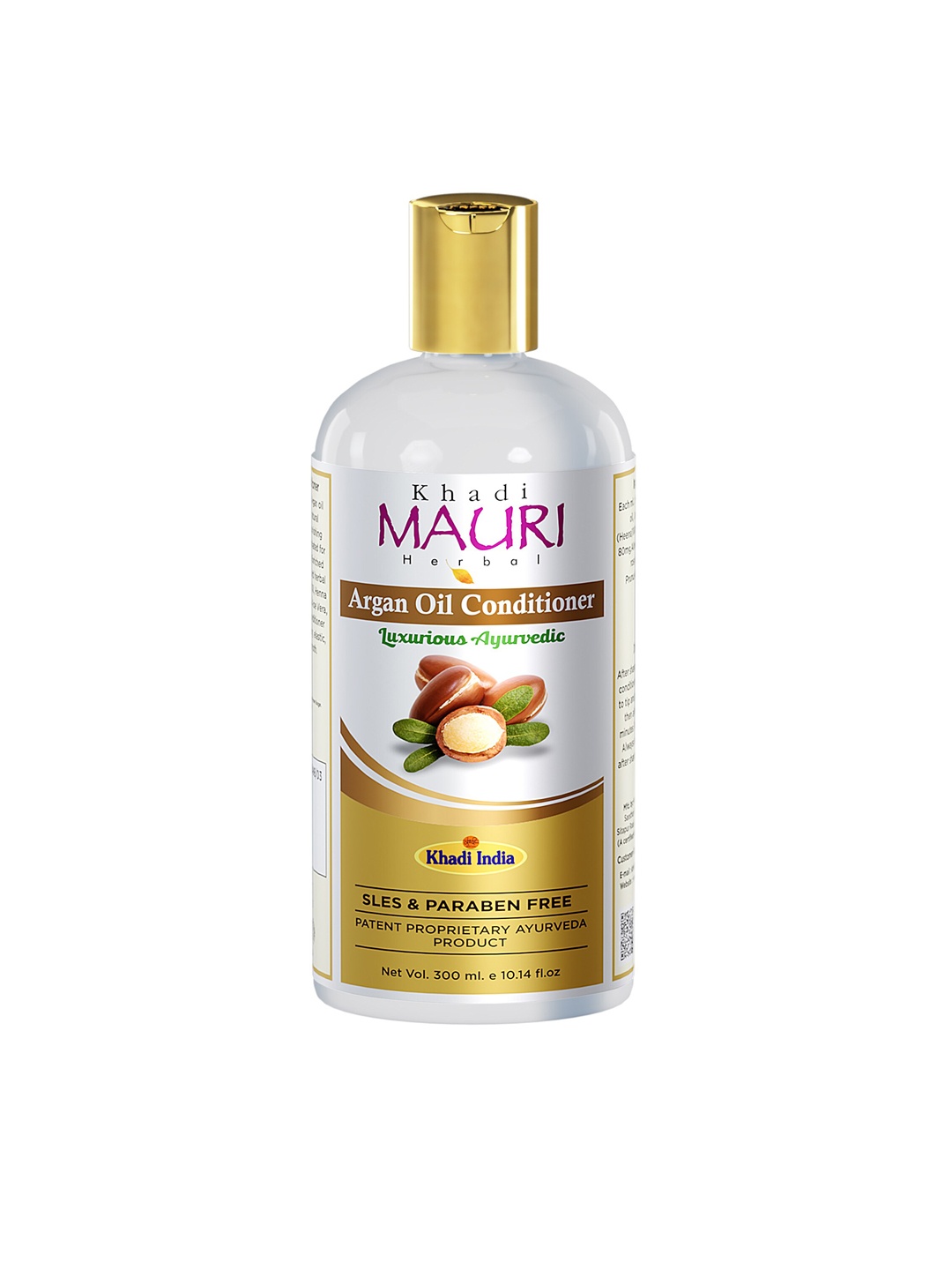 

Khadi Mauri Herbal Luxurious Ayurvedic Argan Oil Hair Conditioner-300ml, White